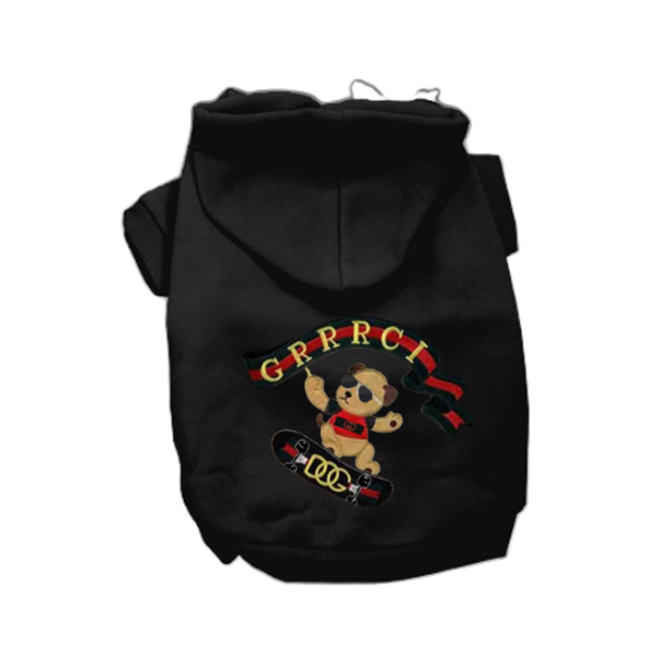 GG Skateboard Dog Hoodie Image 1