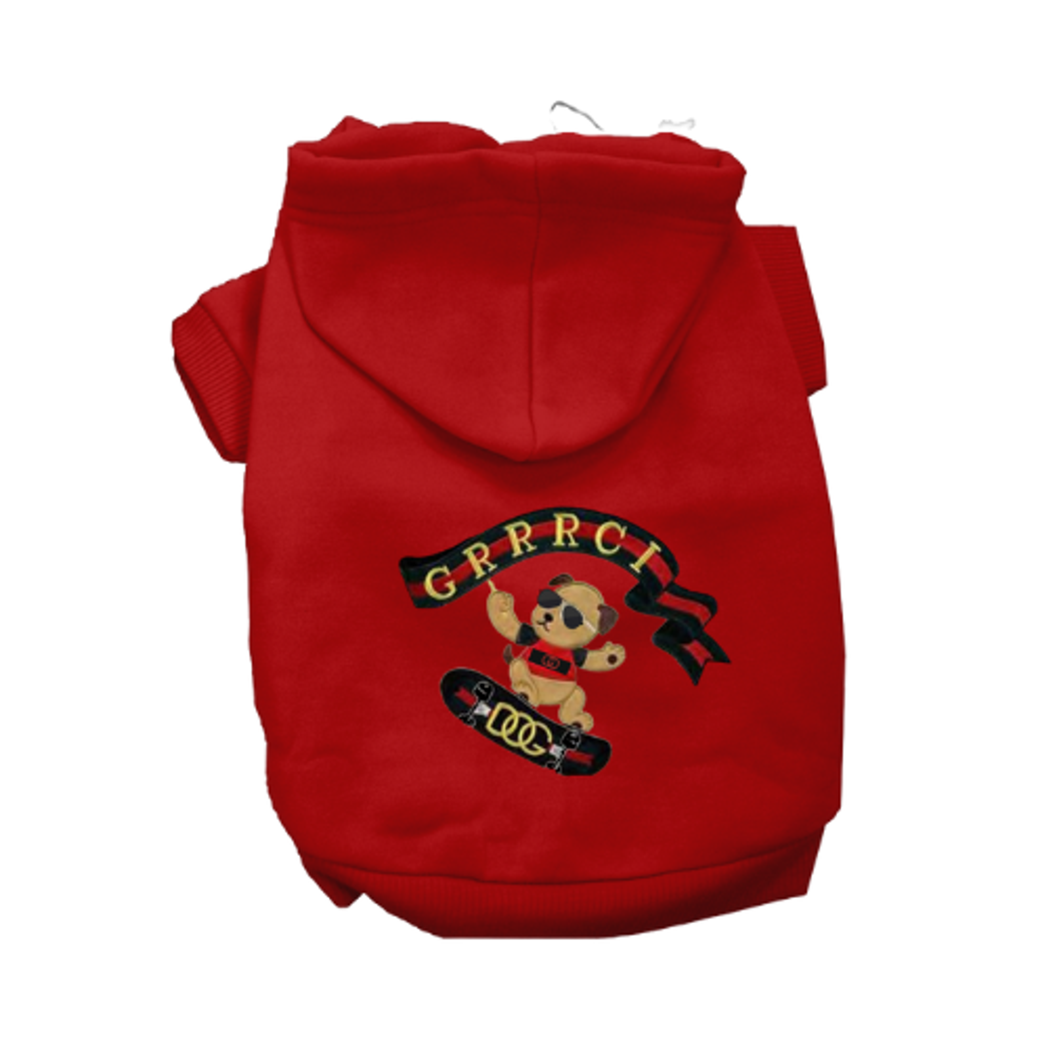 GG Skateboard Dog Hoodie Image 1
