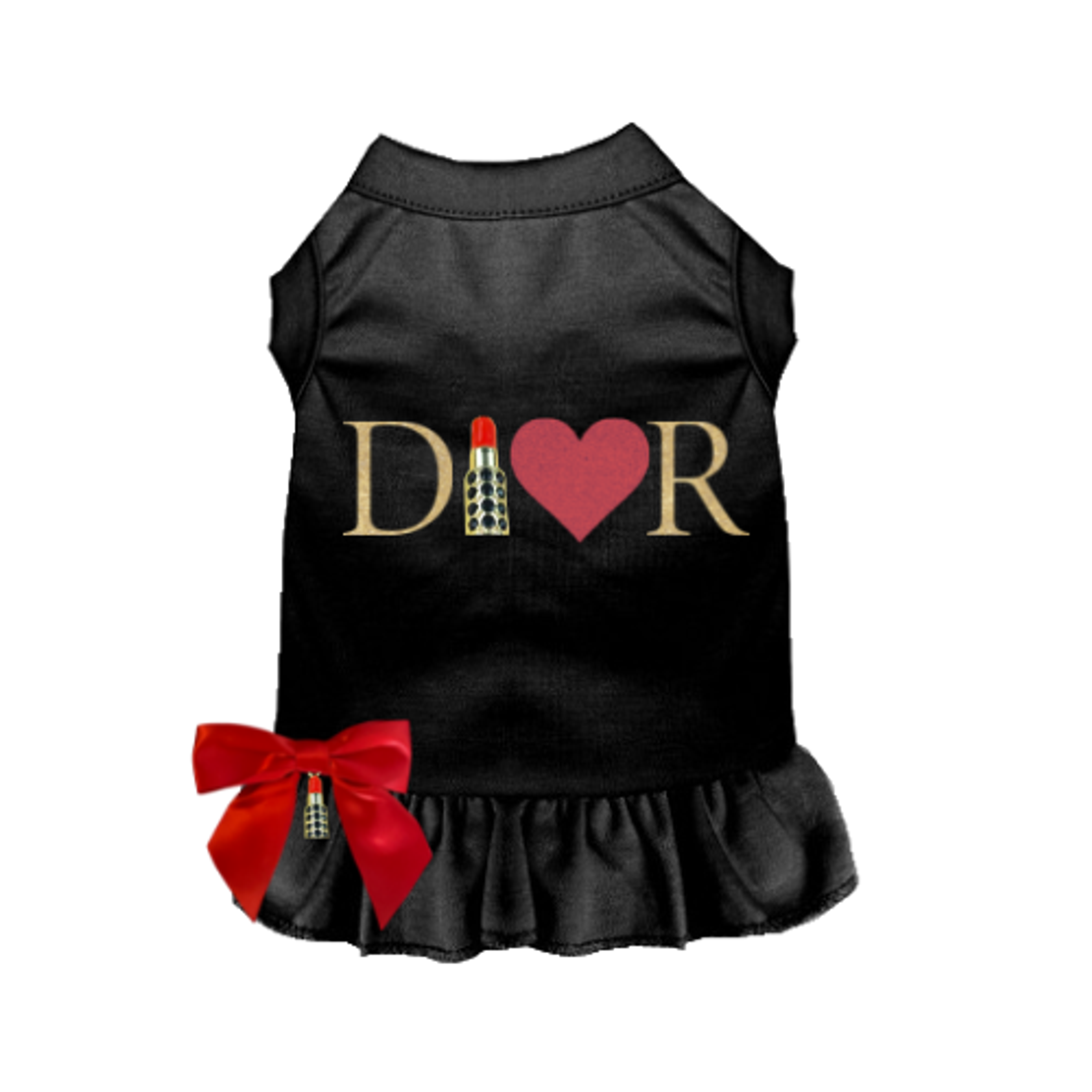 Glitter Dior-able Lipstick Dog Dress Image 1