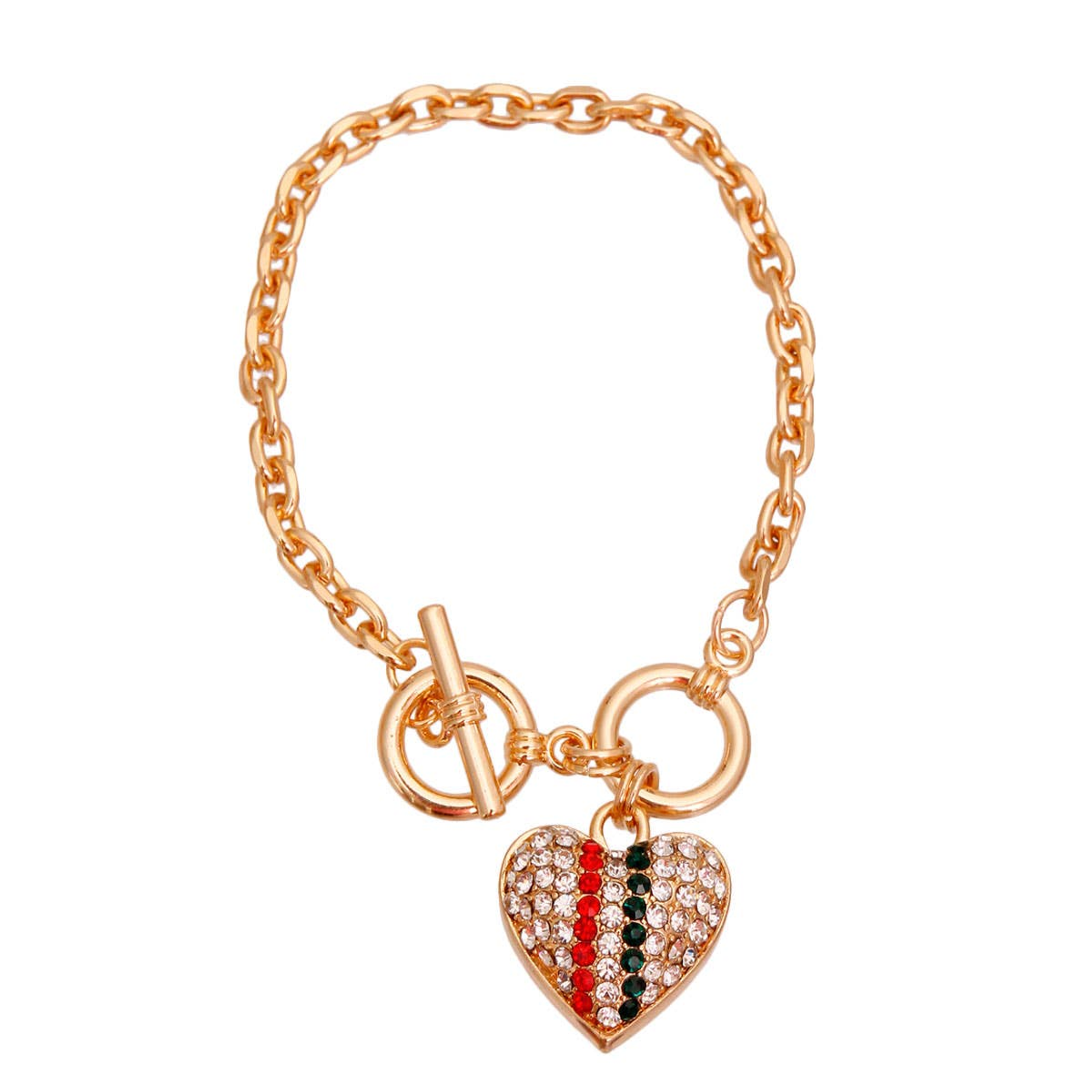 Gold Chain GG Heart Necklace Image 1