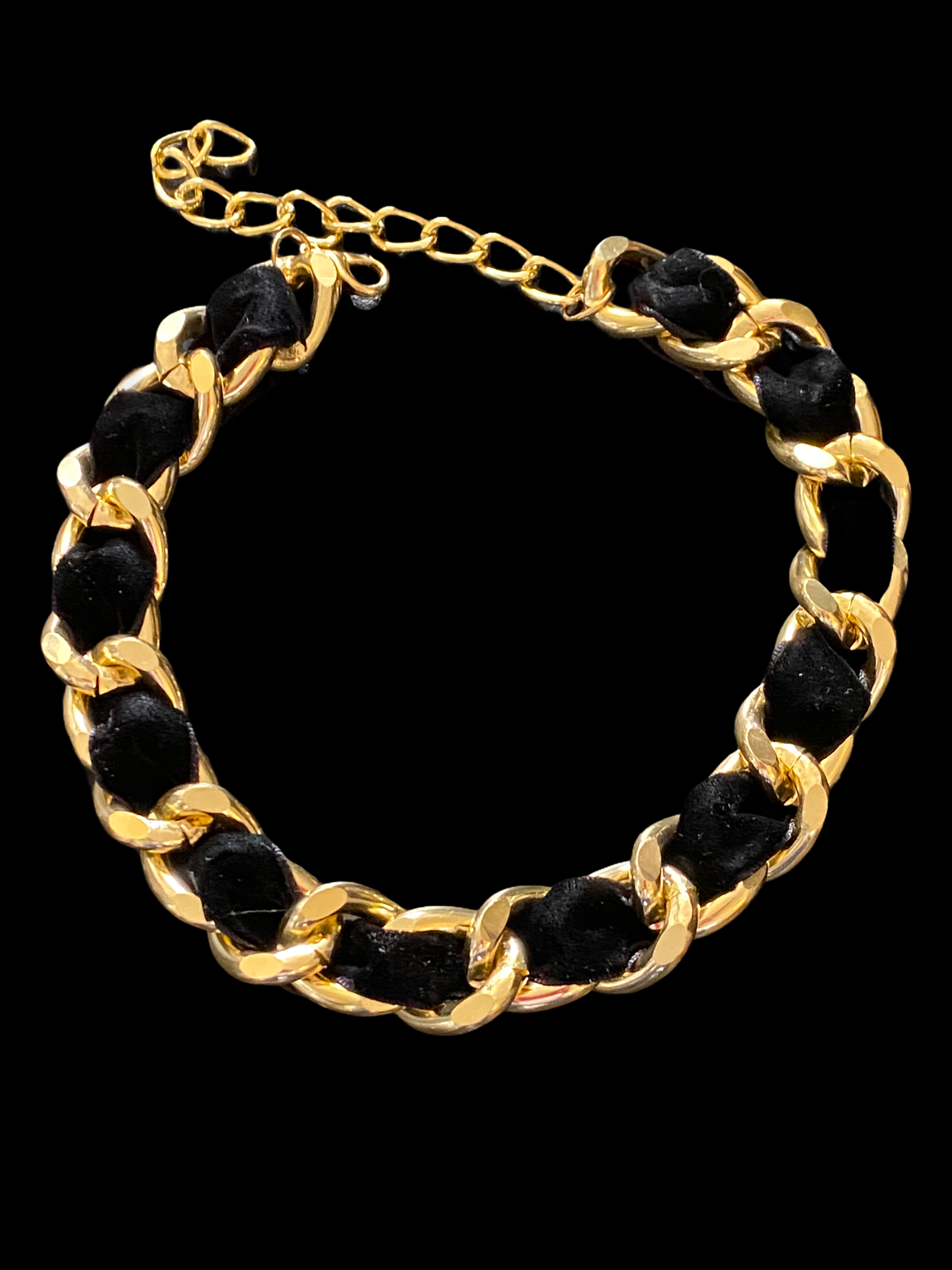 Gold Chain Velvet Collar Image 1