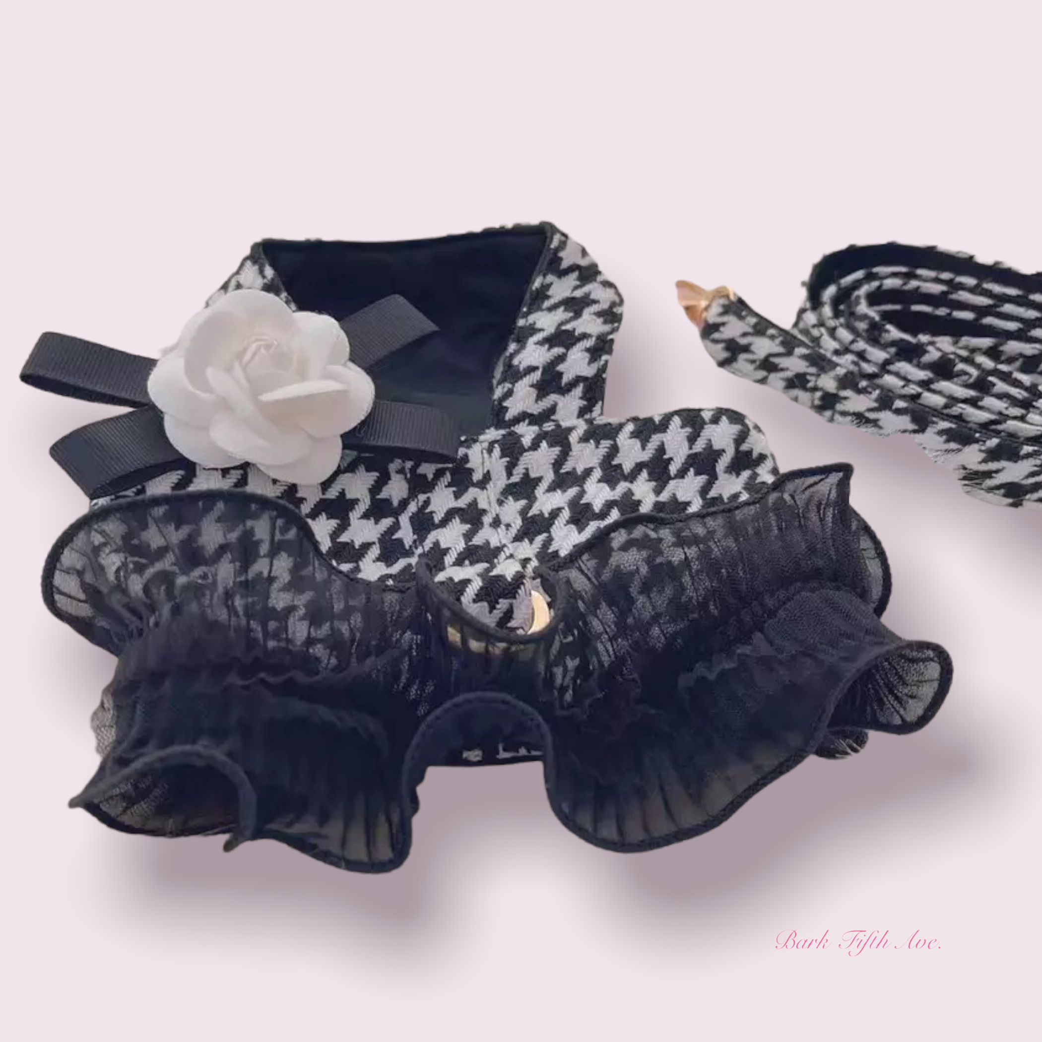 Houndstooth Tutu Harness and Leash Image 1