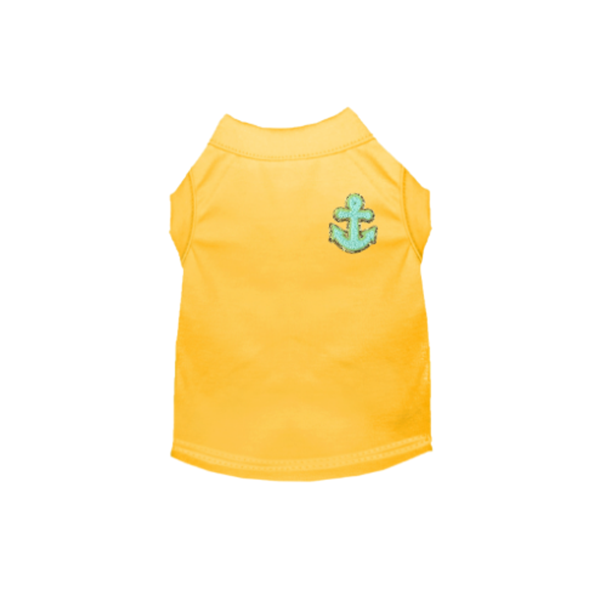 Chenille Embroidered Anchor Dog Shirt Image 1