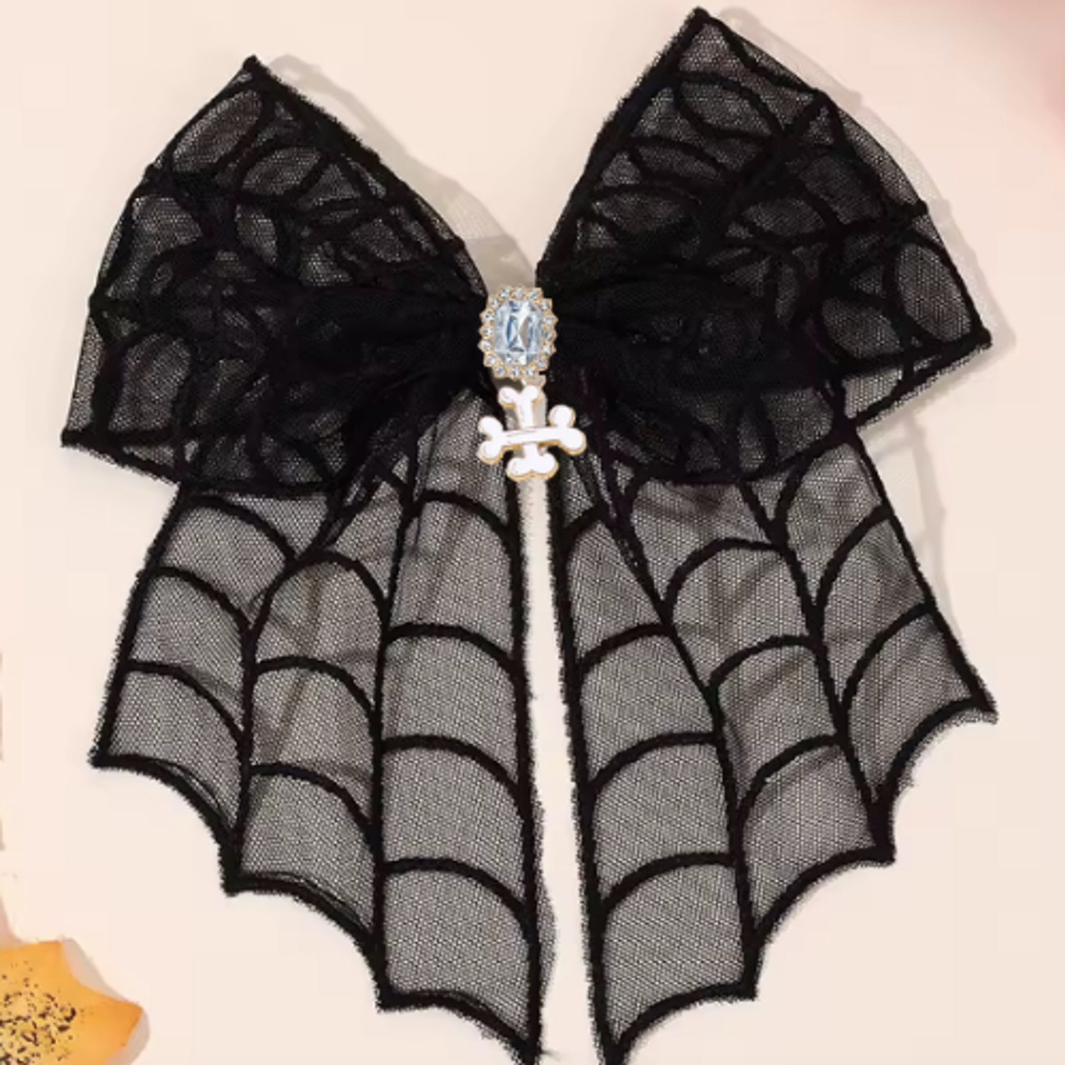 Arachnette Luxe Halloween Dog Hair Bow Clip Image 1