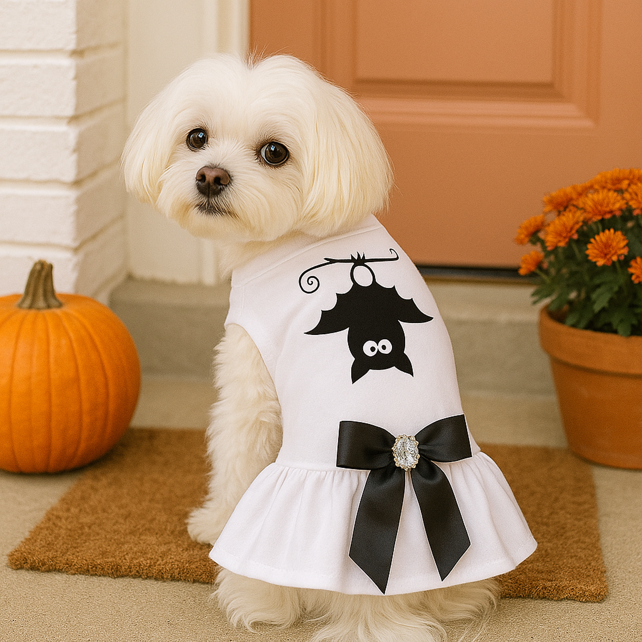 Upside-Down Bat Cameo Gala Dress Image 1