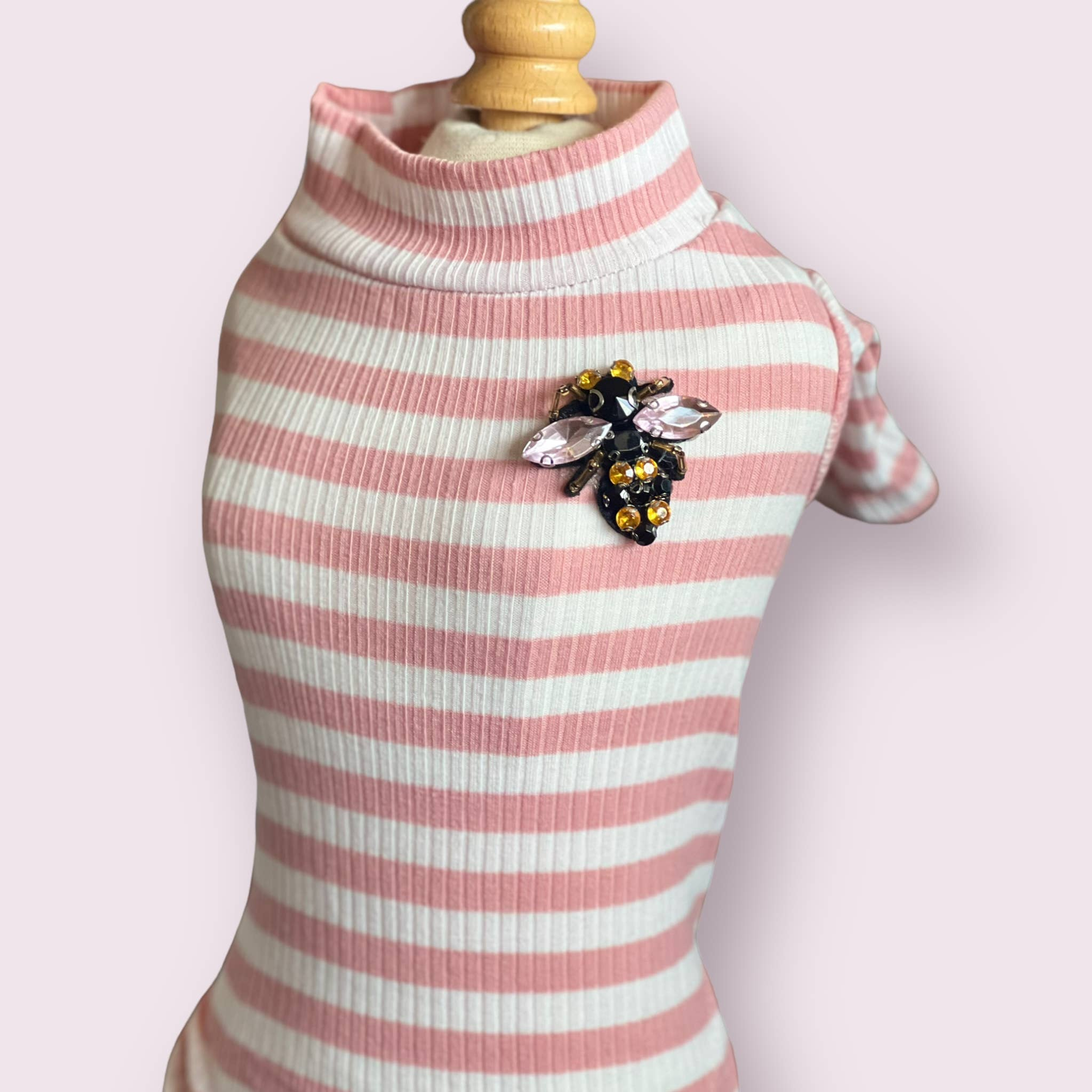 Dazzling Bee Stripe Turtleneck- Dog Sweater Image 1