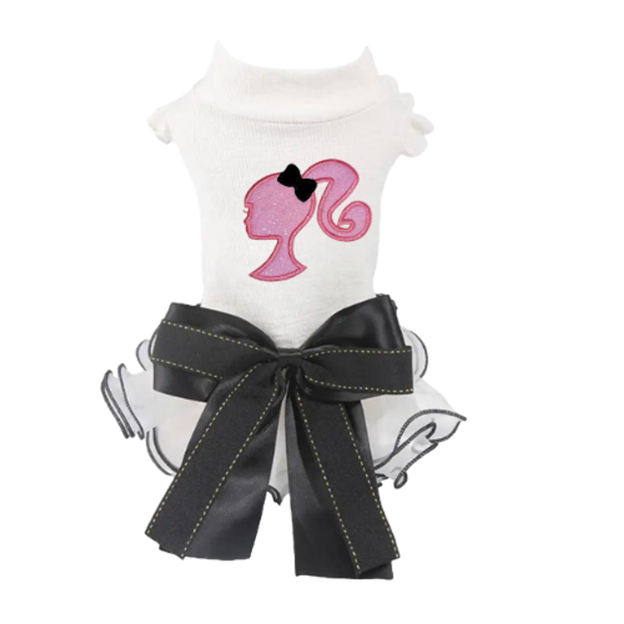 Barbie Silhouette Ruffle Dog Dress Image 1