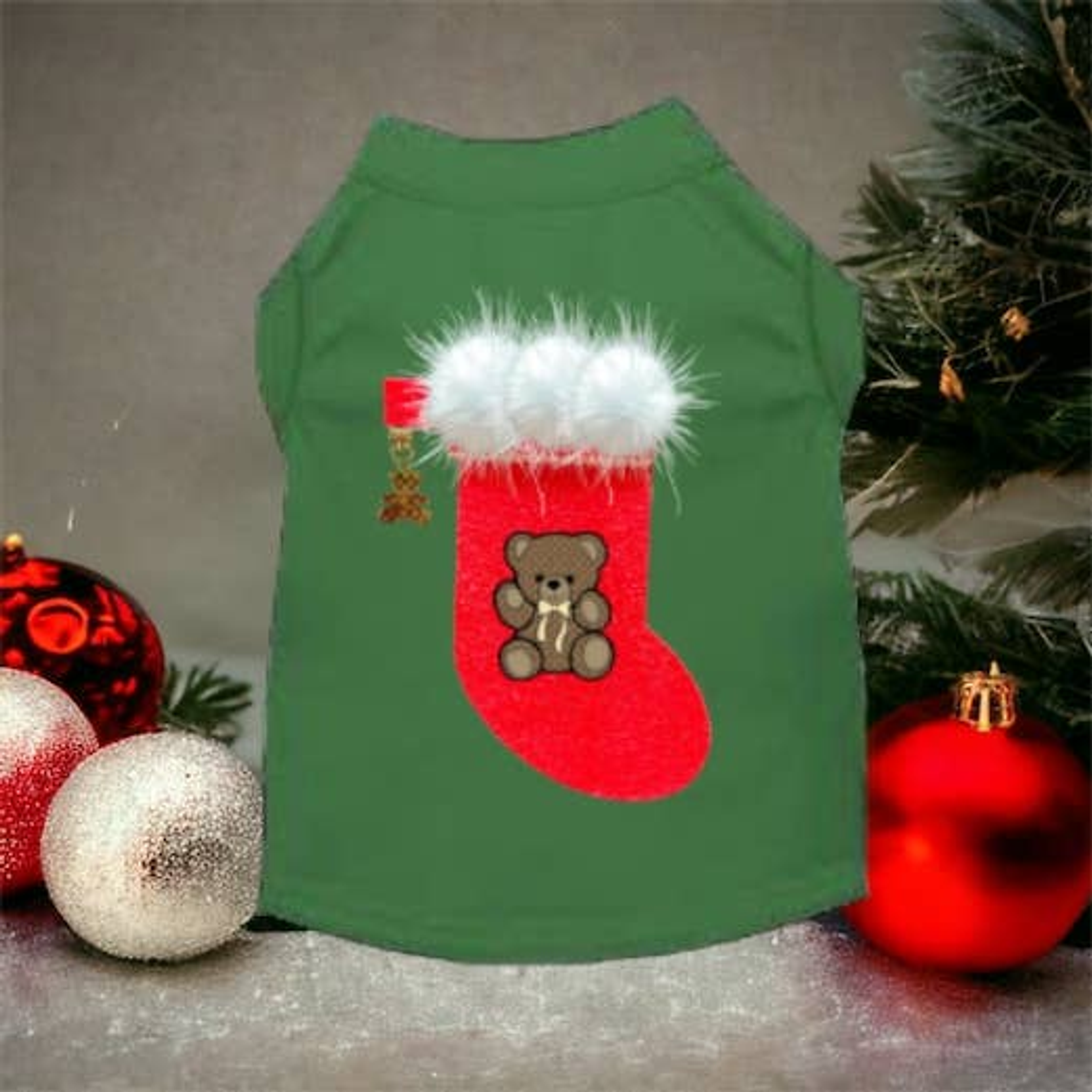 Chewy Vuitton Stocking Bear Shirt-Dog Shirt Image 1