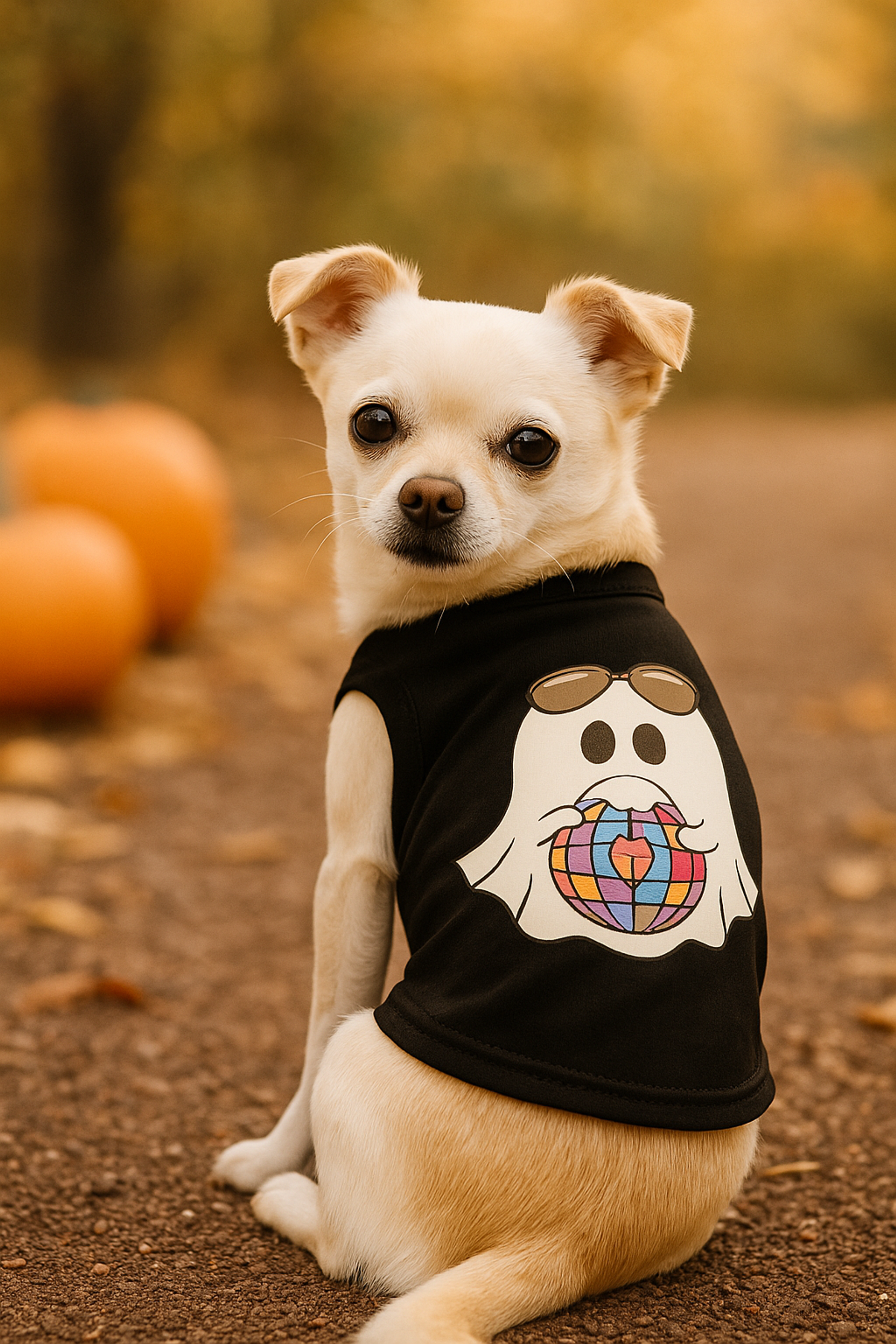 Ghost of the Disco Dog Tee Image 1