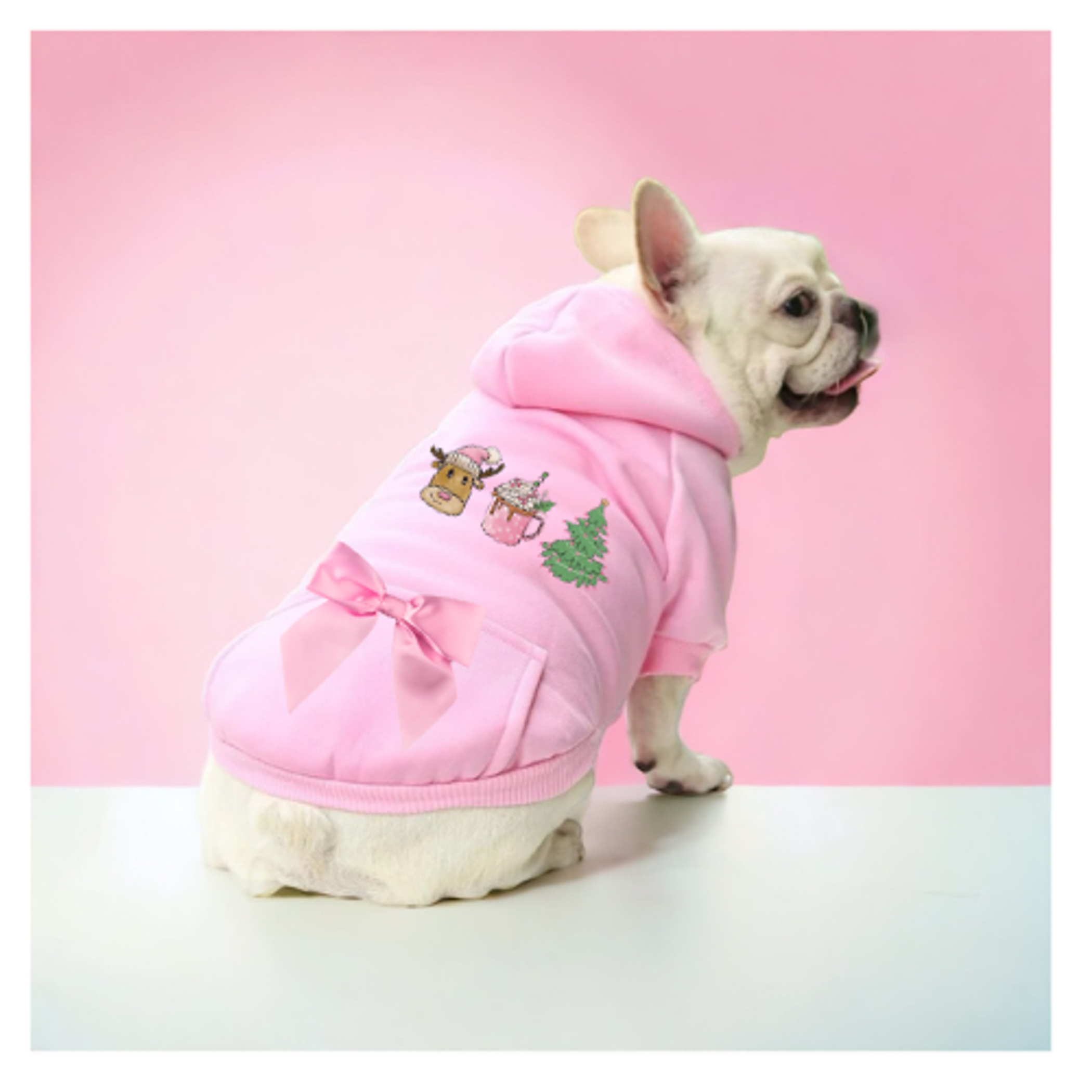 Reindeer Fun- Dog Hoodie Image 1