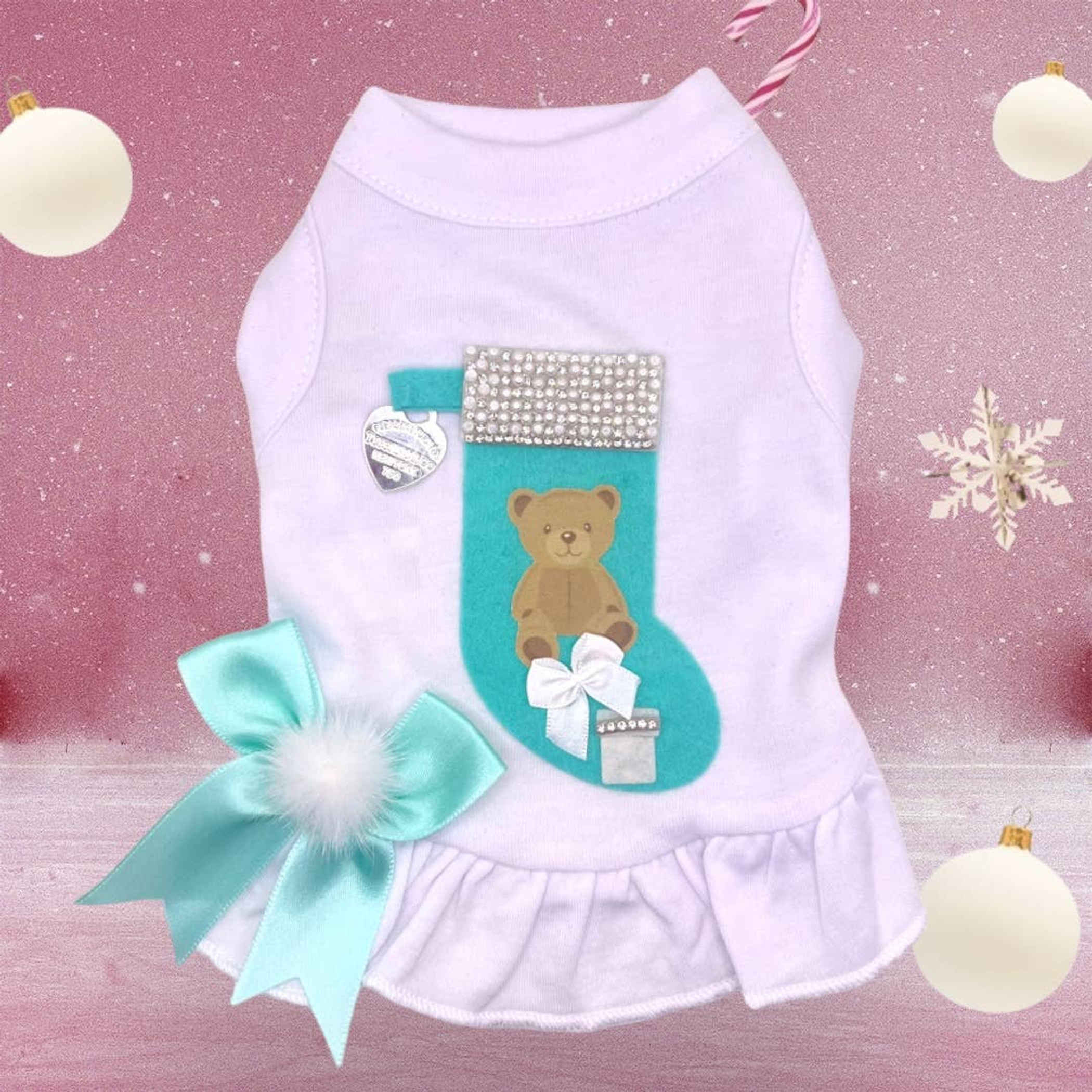 Sniffany Bear Stocking Dress- Dog Dress Image 1
