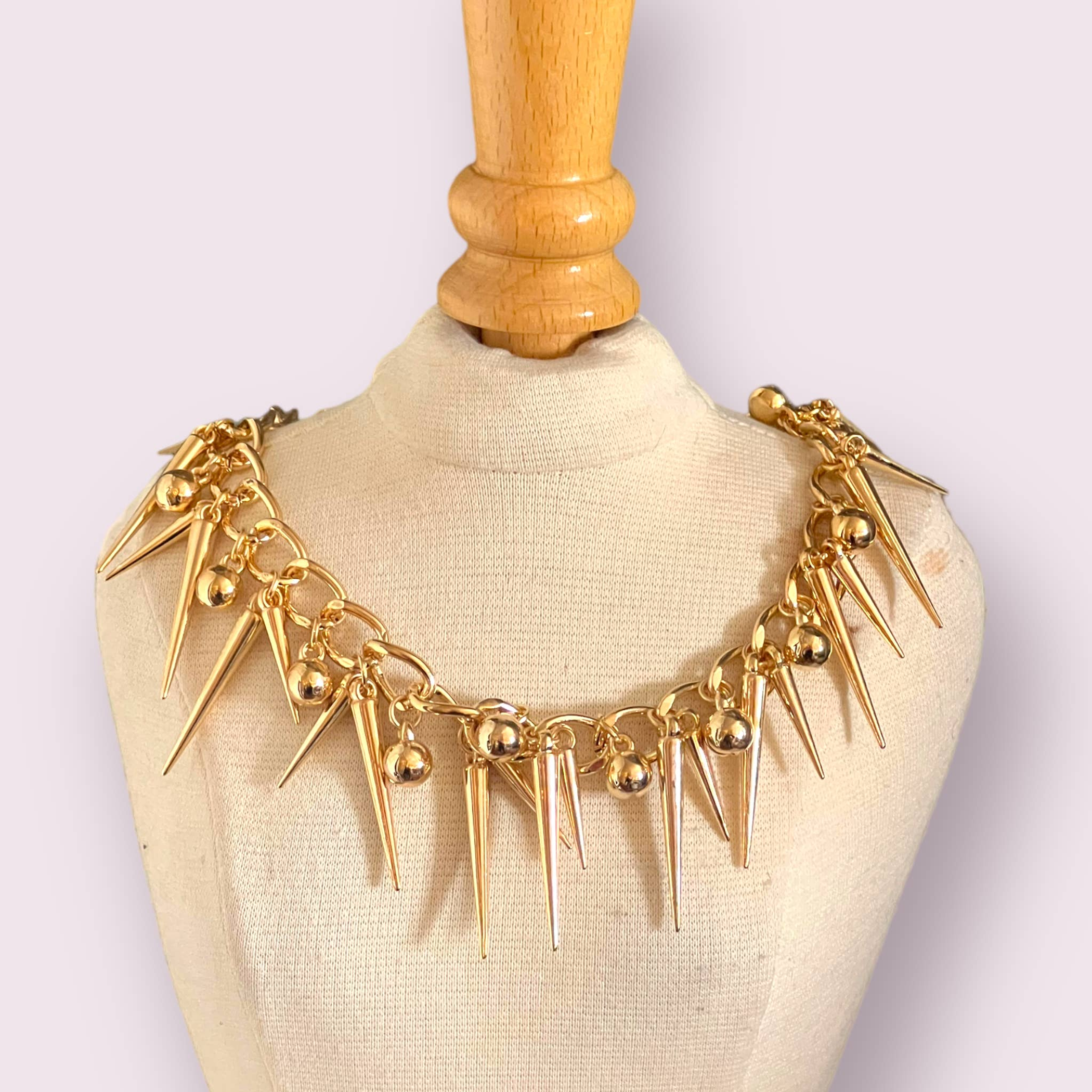 Spikey Stud Chain- Dog Necklace Image 1