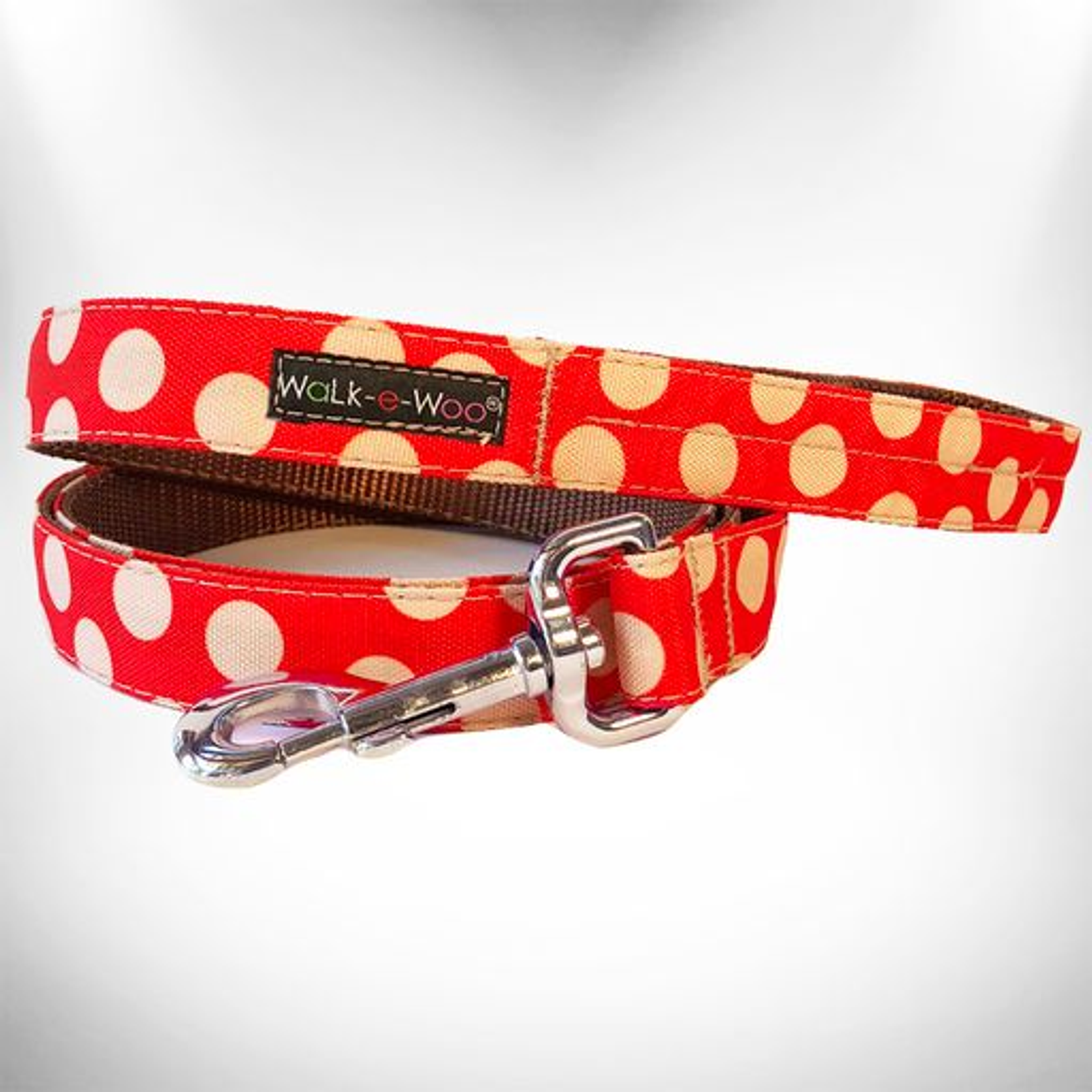 Polka Dot Dog - Tan Dots Leads Image 1