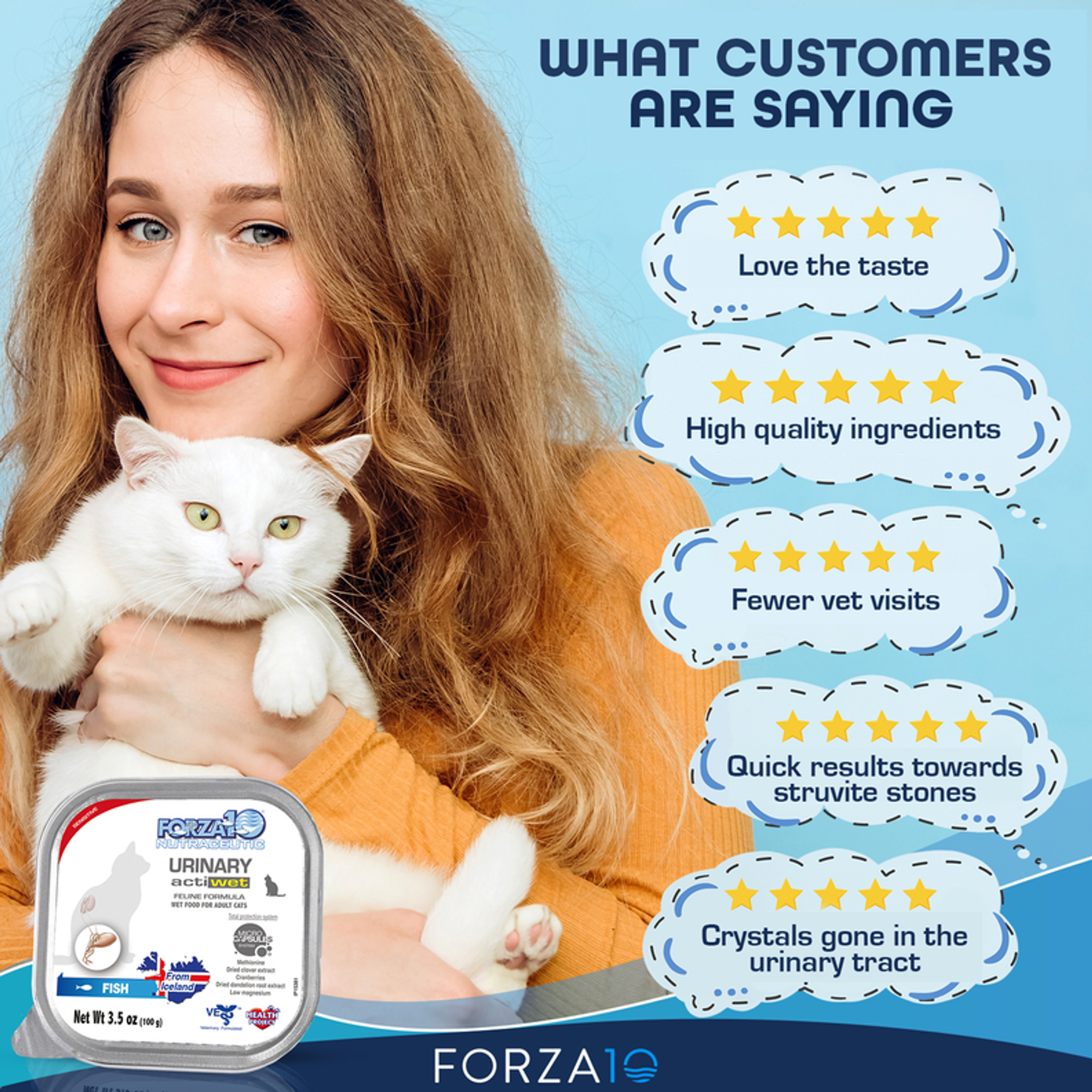 Canned Cat Food Urinary Support 100% Icelandic Fish Therapeutic Plants Grain Free 400g