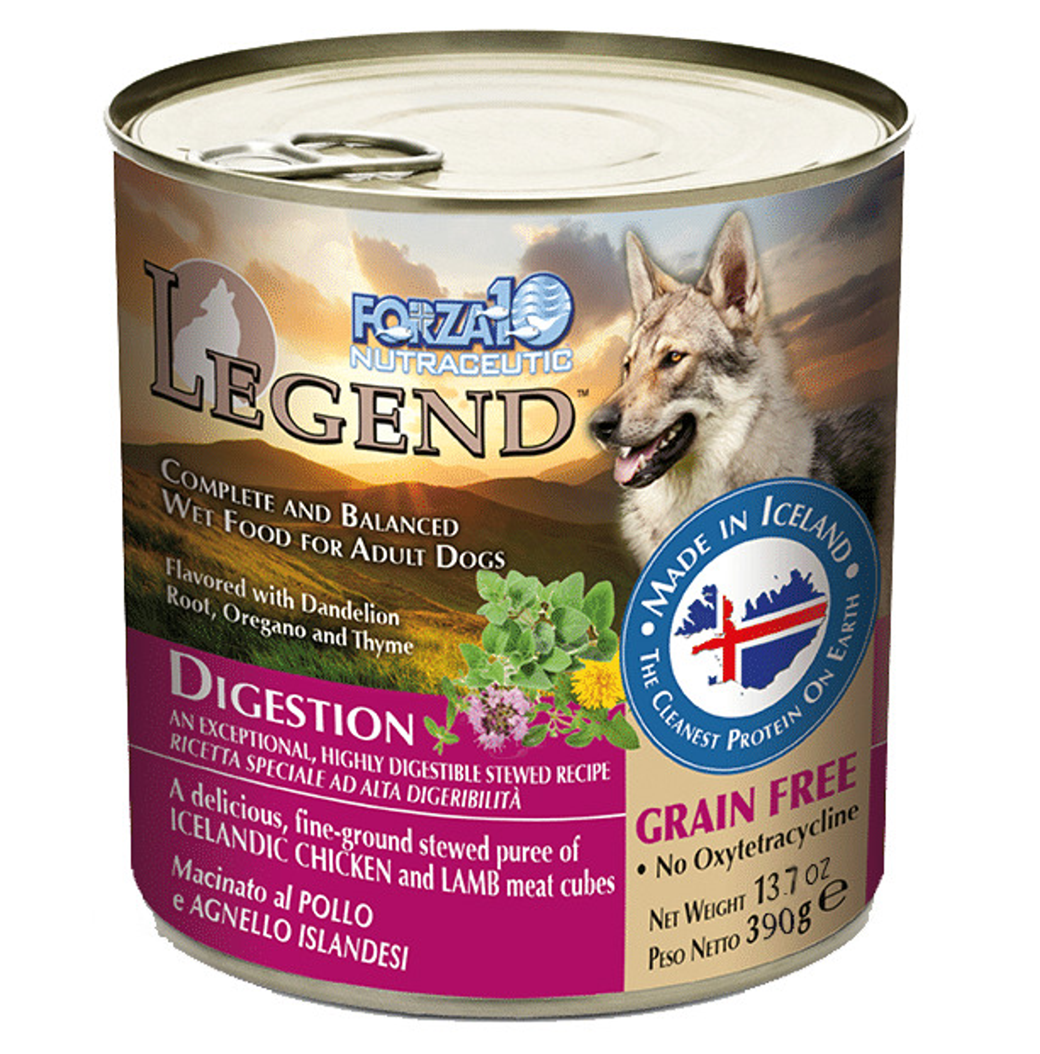 Forza10 Legend Digestion Icelandic Chicken & Lamb Recipe Grain-Free Canned Dog Food Image 1