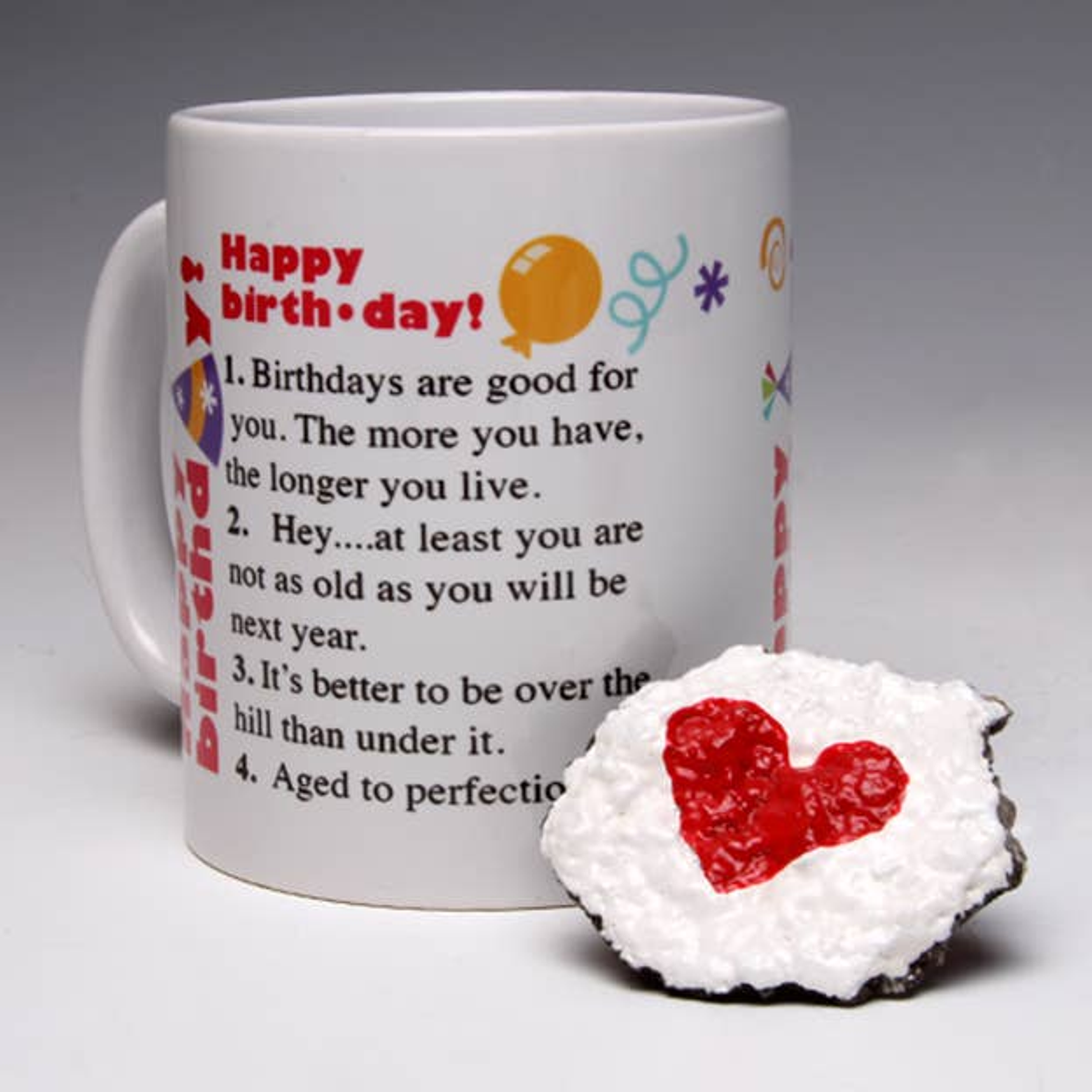 Mug Fun Tongue-in-cheek 11 Ounce Hand-printed Glossy Ceramic Colorful Dishwasher and Microwave Safe Design