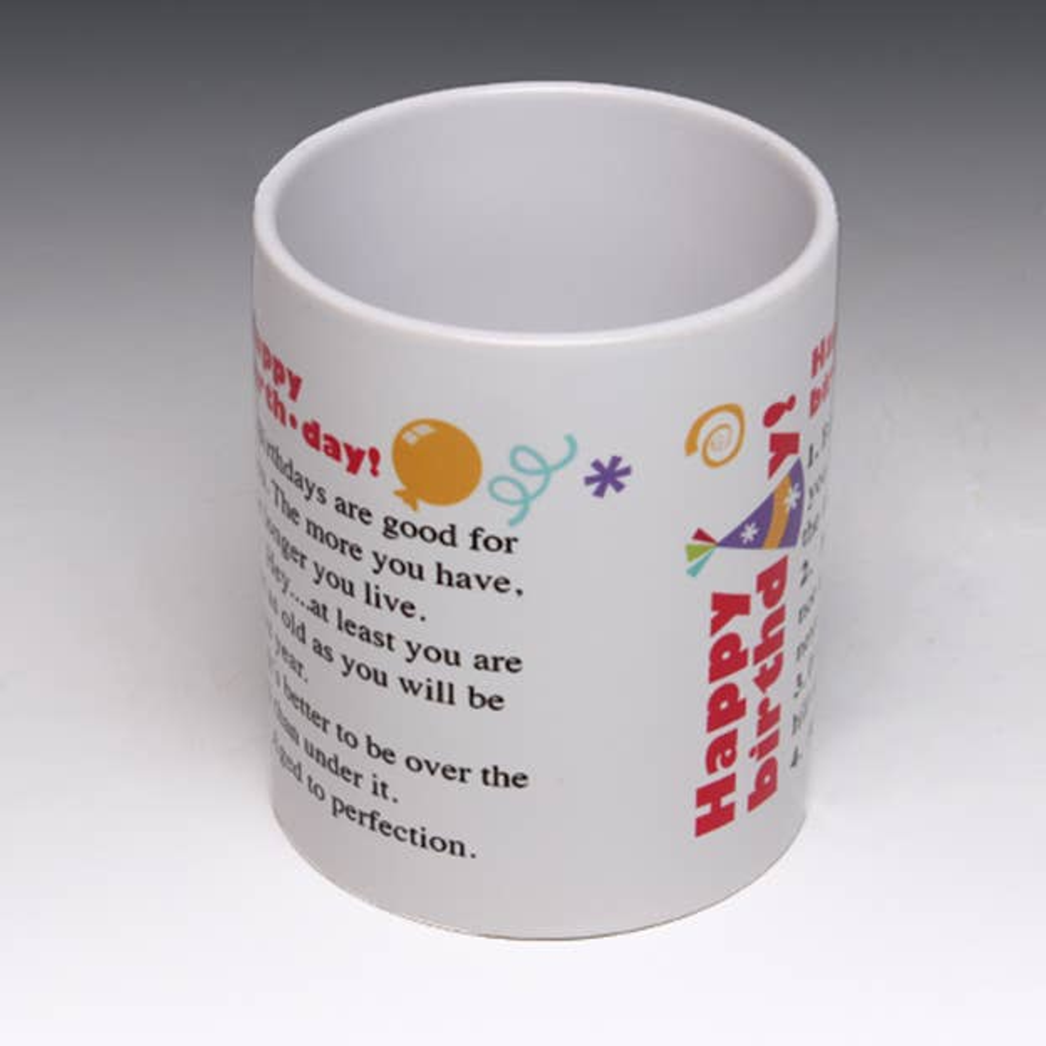Mug Fun Tongue-in-cheek 11 Ounce Hand-printed Glossy Ceramic Colorful Dishwasher and Microwave Safe Design