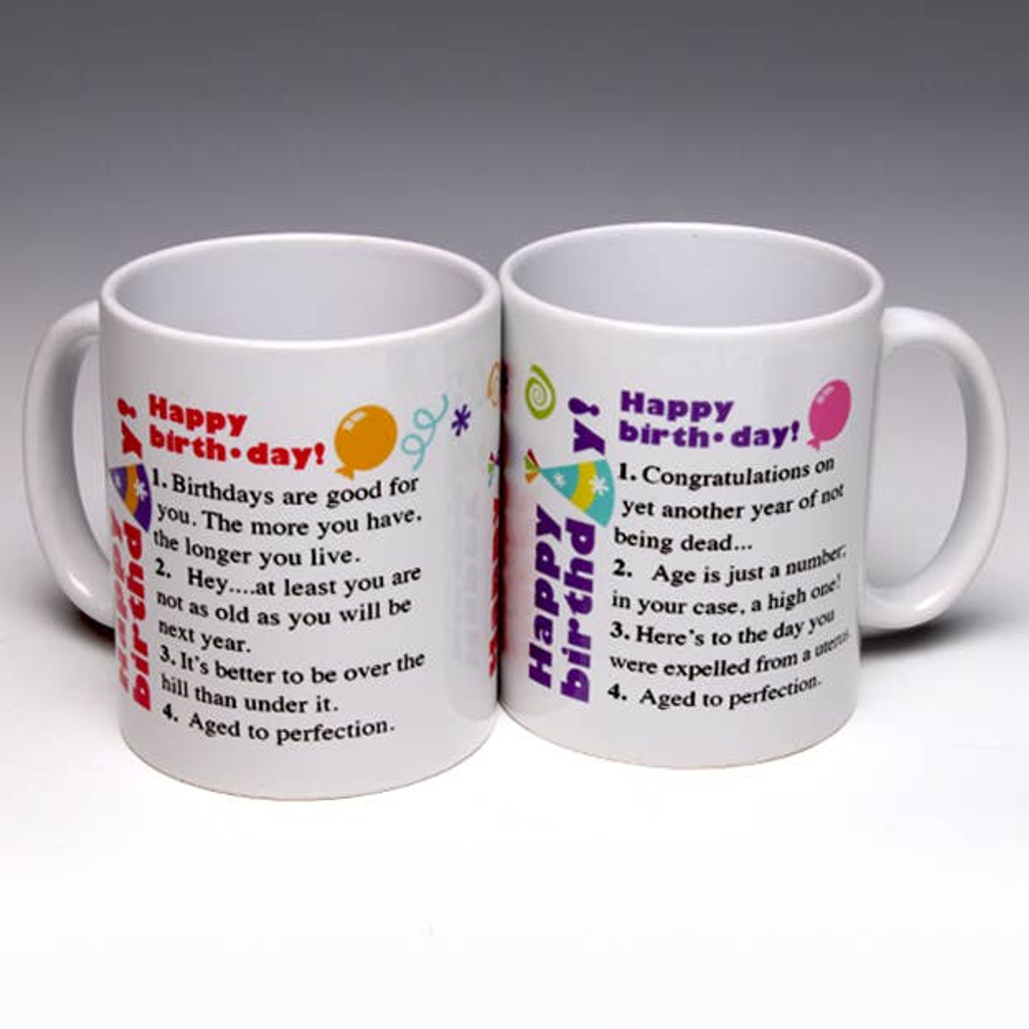 Mug Fun Tongue-in-cheek 11 Ounce Hand-printed Glossy Ceramic Colorful Dishwasher and Microwave Safe Design