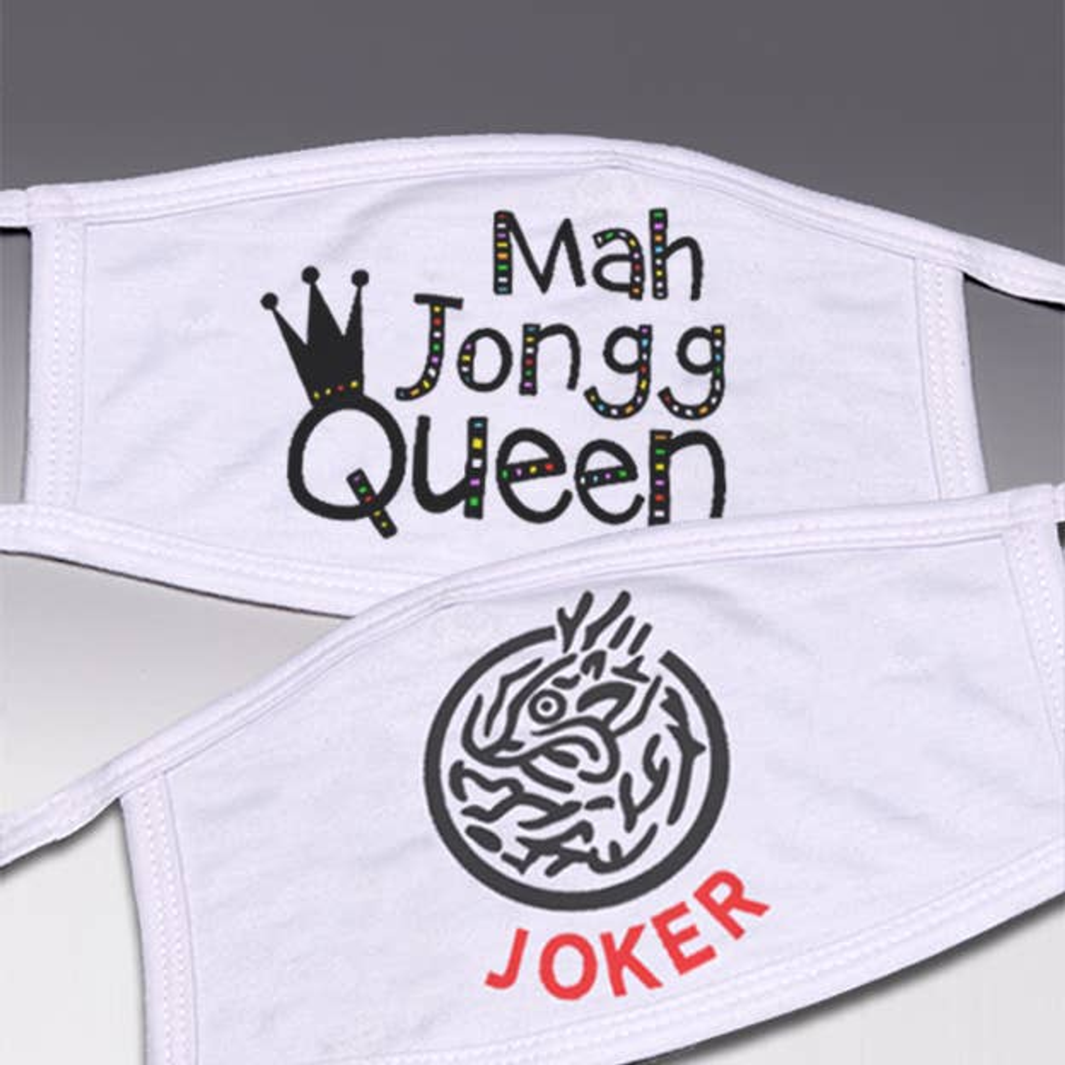 Face Mask Non-Medical Grade Adult Size Comfortable T-Shirt Material Whimsical Designs Stretchable Ear Strings Machine Washable