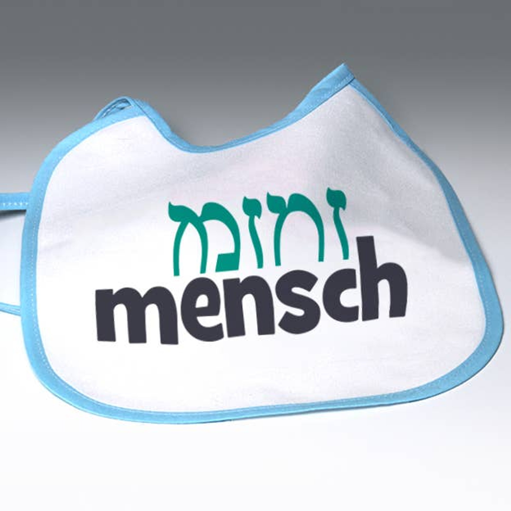 Bib para bebé protección con cierre de velcro color blanco material poliéster diseño original apto para lavar a máquina empaquetado individualmente