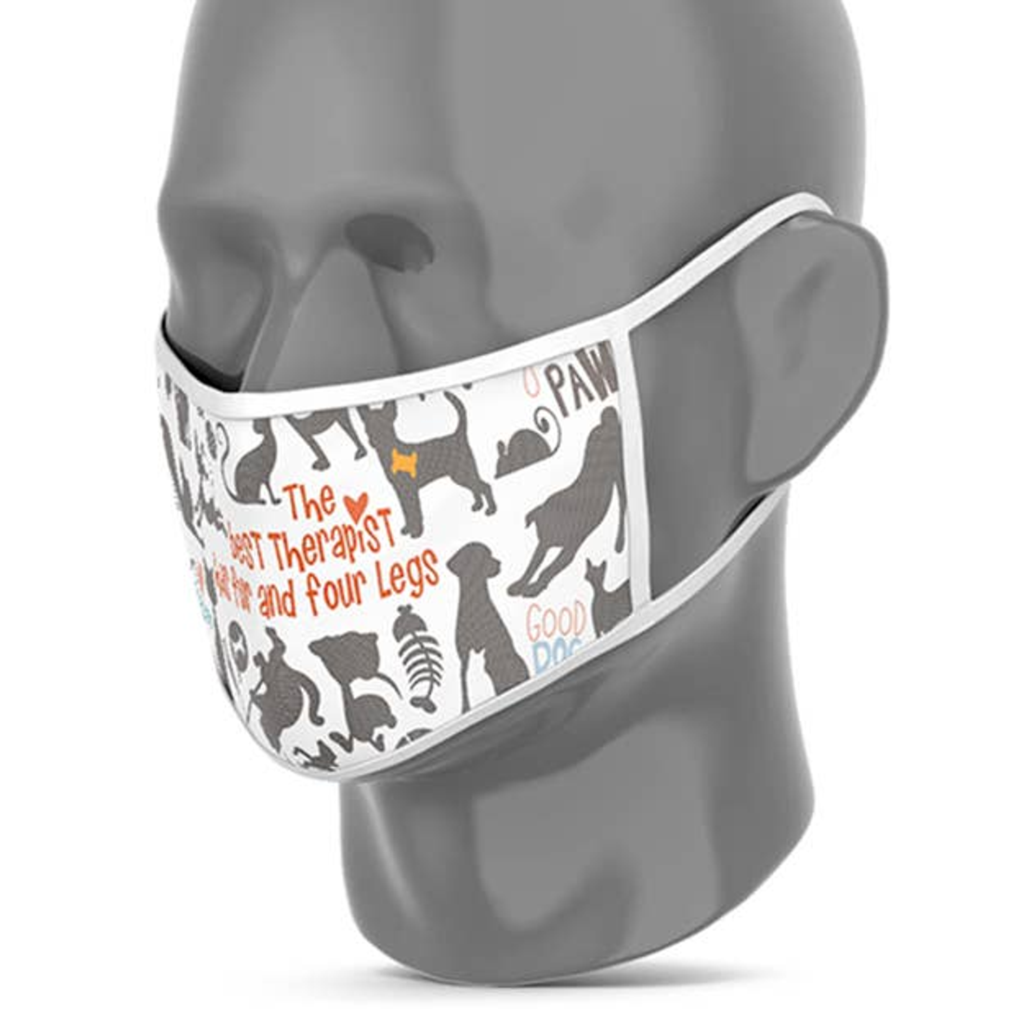 Face Mask Non-Medical Grade Adult Size Comfortable T-Shirt Material Whimsical Designs Stretchable Ear Strings Machine Washable