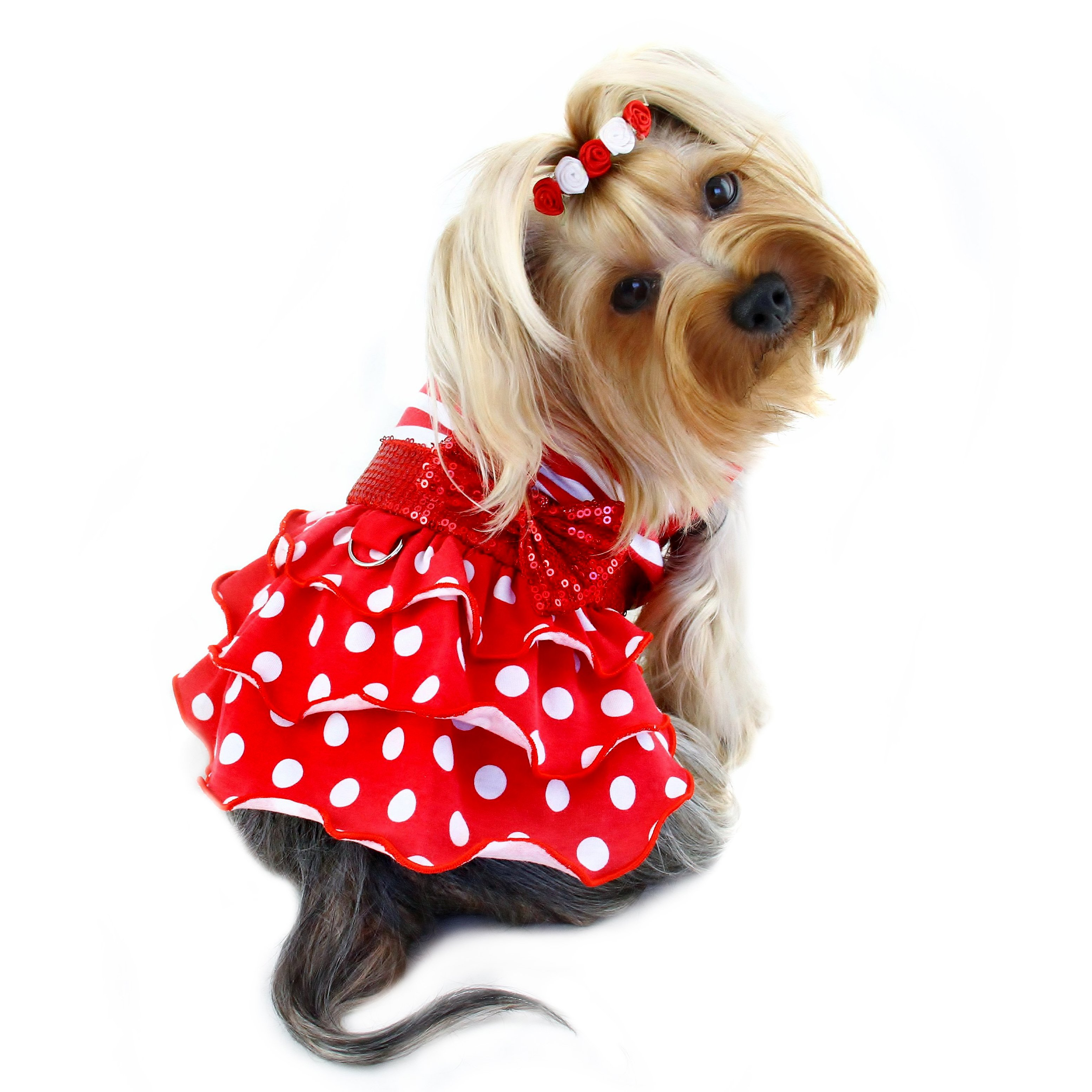 Sparkling Bow Ruffle Layered Dress Image 1