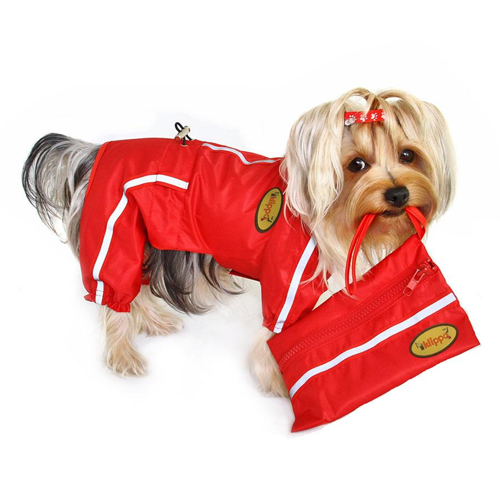 Raincoat Bodysuit with Reflective Stripes & Matching Pouch Image 1