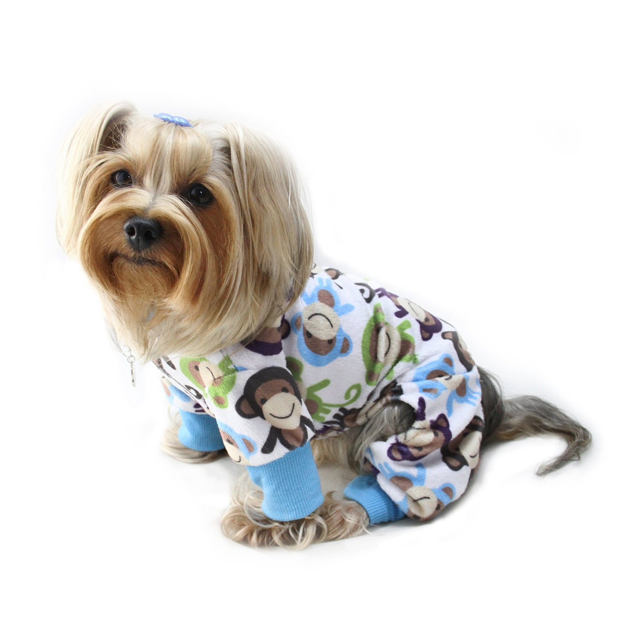 Ultra Soft Plush Minky Monkey Pajamas Image 1