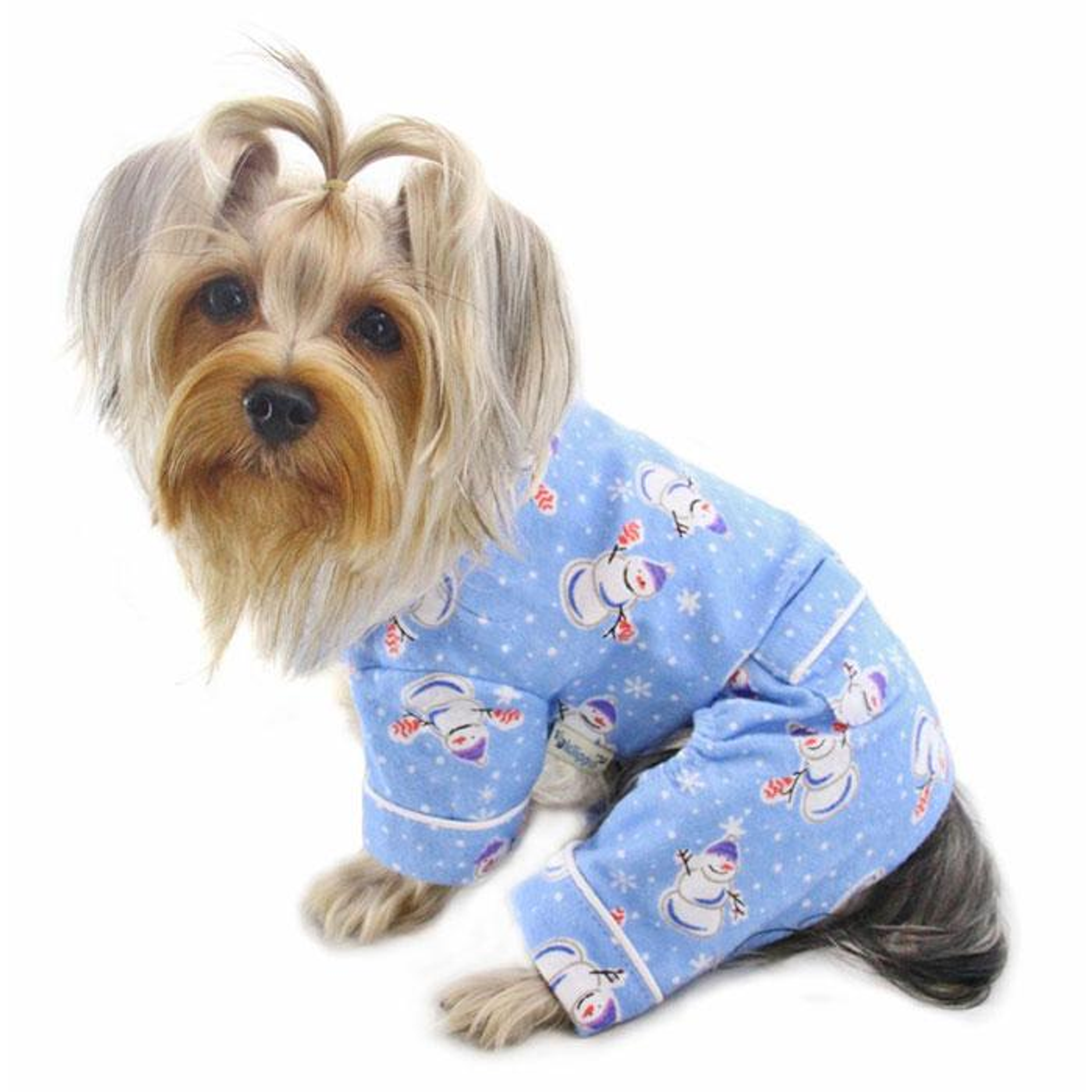 Snowman & Snowflake Flannel Pajamas with 2 Pockets Image 1