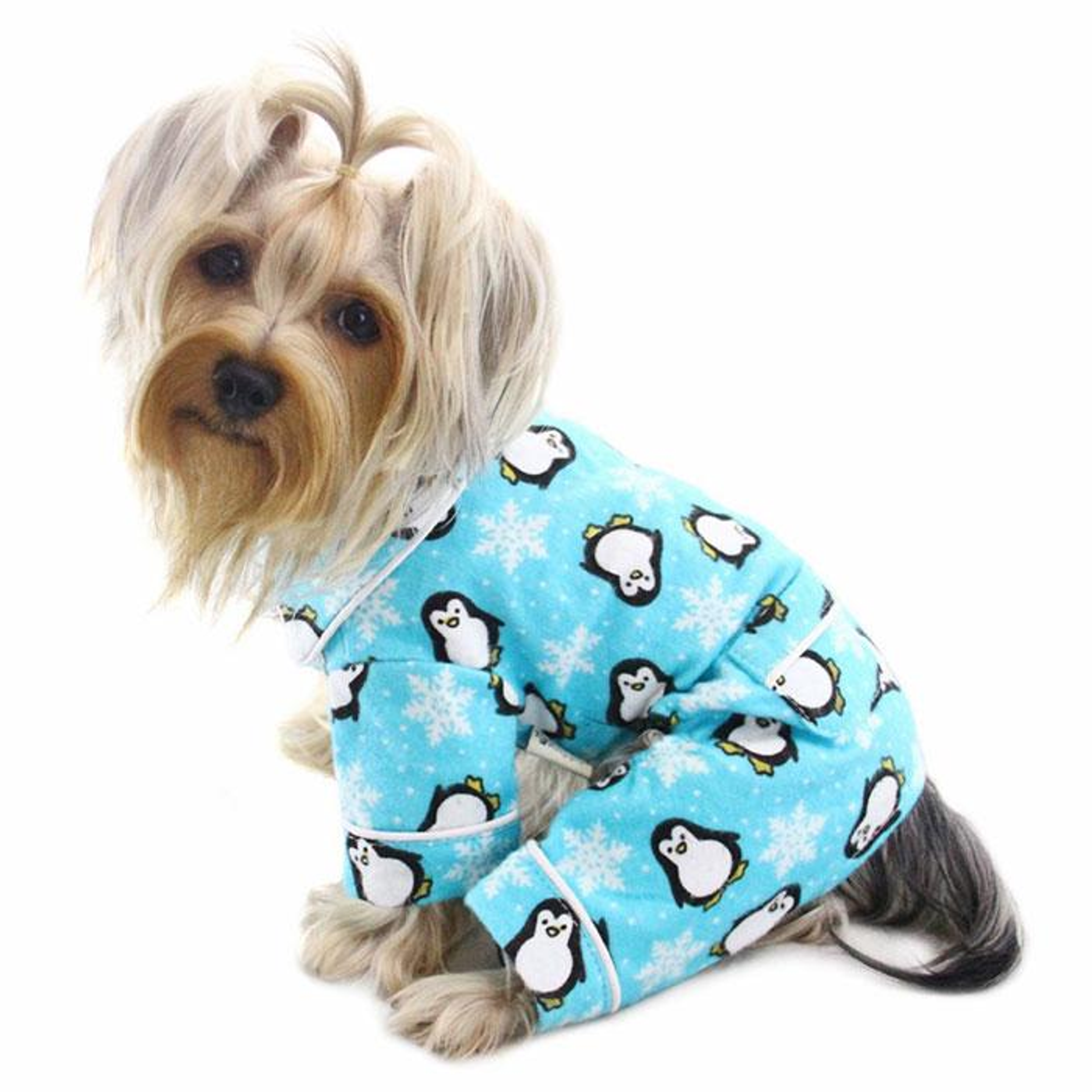 Penguins & Snowflake Flannel PJ with 2 Pockets Image 1