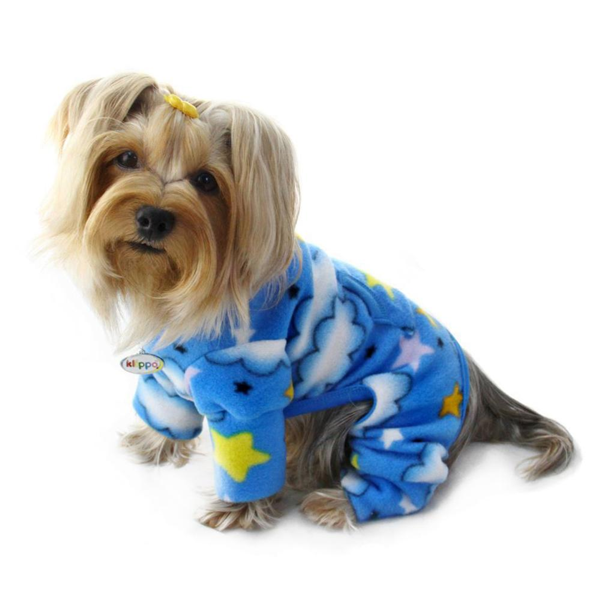 Stars and Clouds Fleece Turtleneck Pajamas Image 1