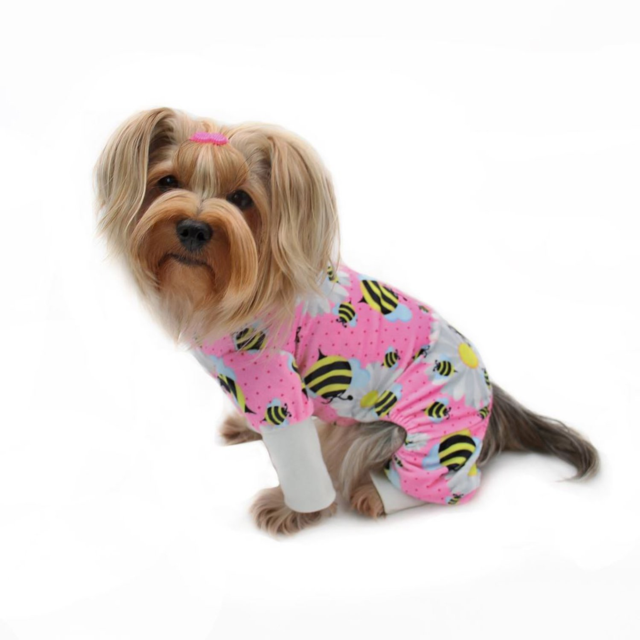 Ultra Soft Plush Minky Bumblebee & Flower Pajamas Image 1