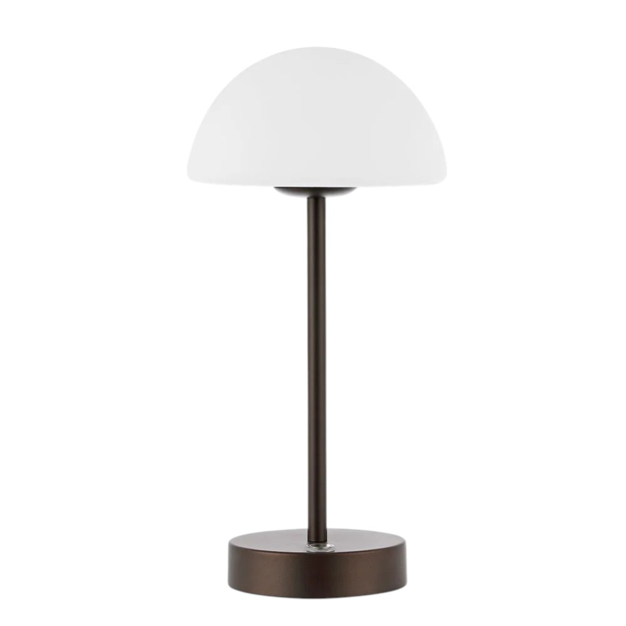 13" Antiqued Bronze USB Table Lamp With Dome Shade, photo 2