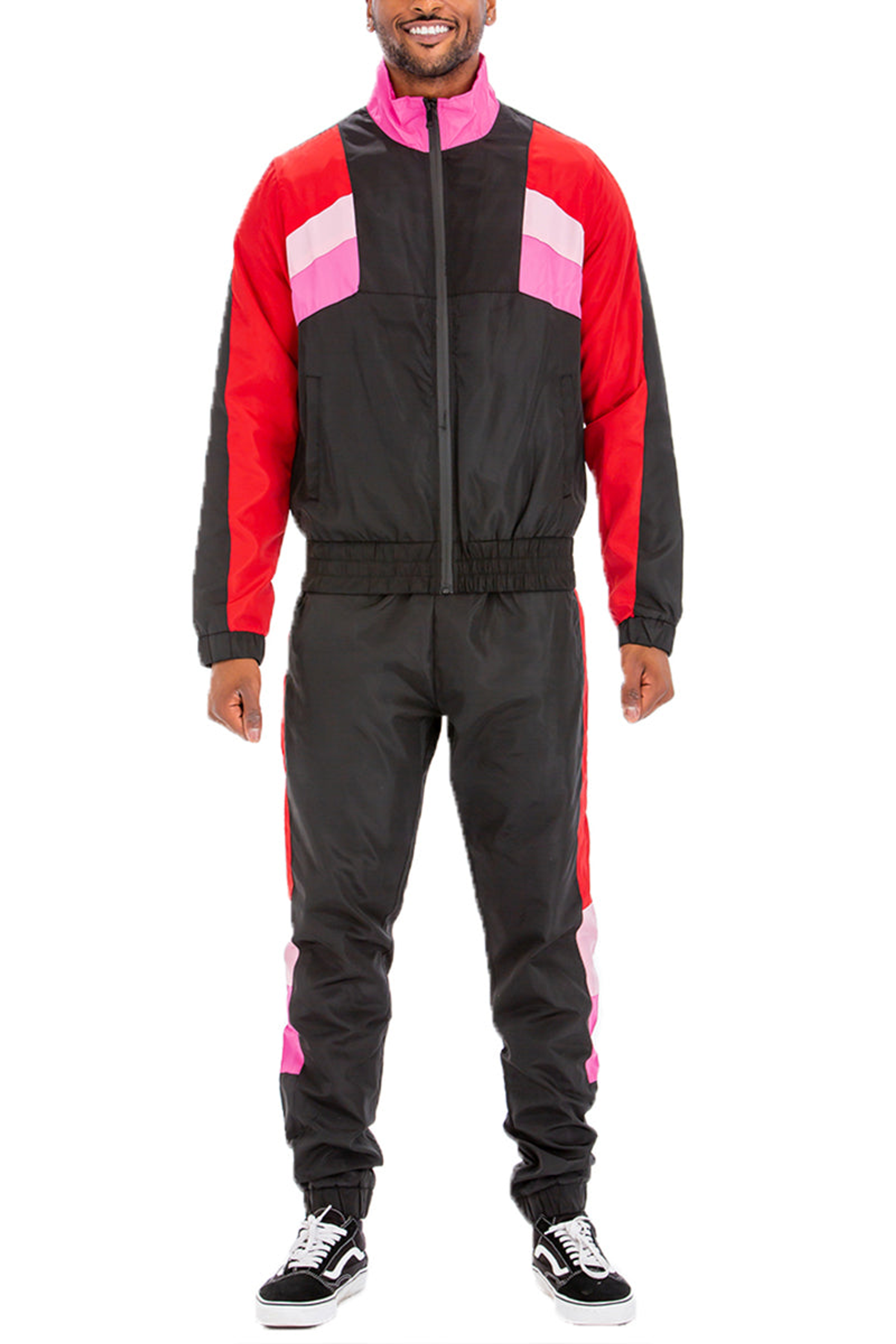 Chaqueta Winslow Windbreaker tamaño Mediano 100% Poliéster cintura y tobillo elásticos lavado a máquina y secado a máquina