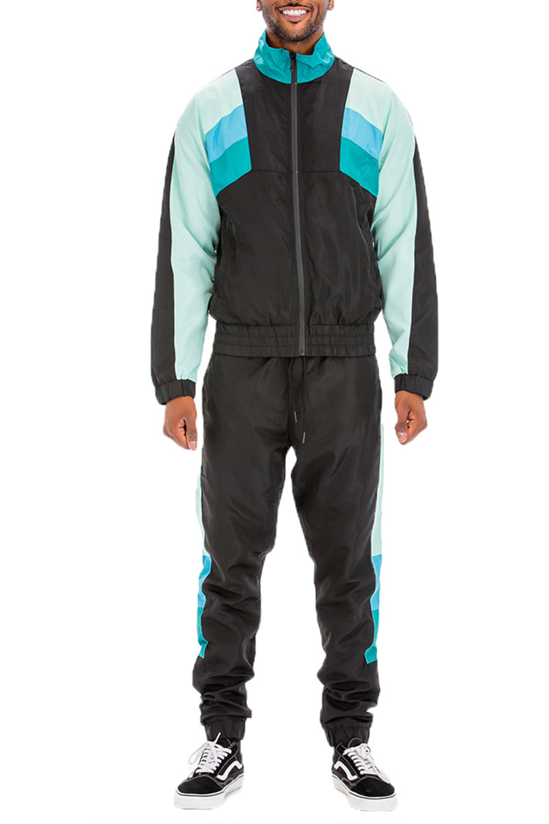 Chaqueta deportiva Winslow con pantalón con tejido 100% poliéster y cintura elástica tamaño Medium para uso diario y lavado a máquina