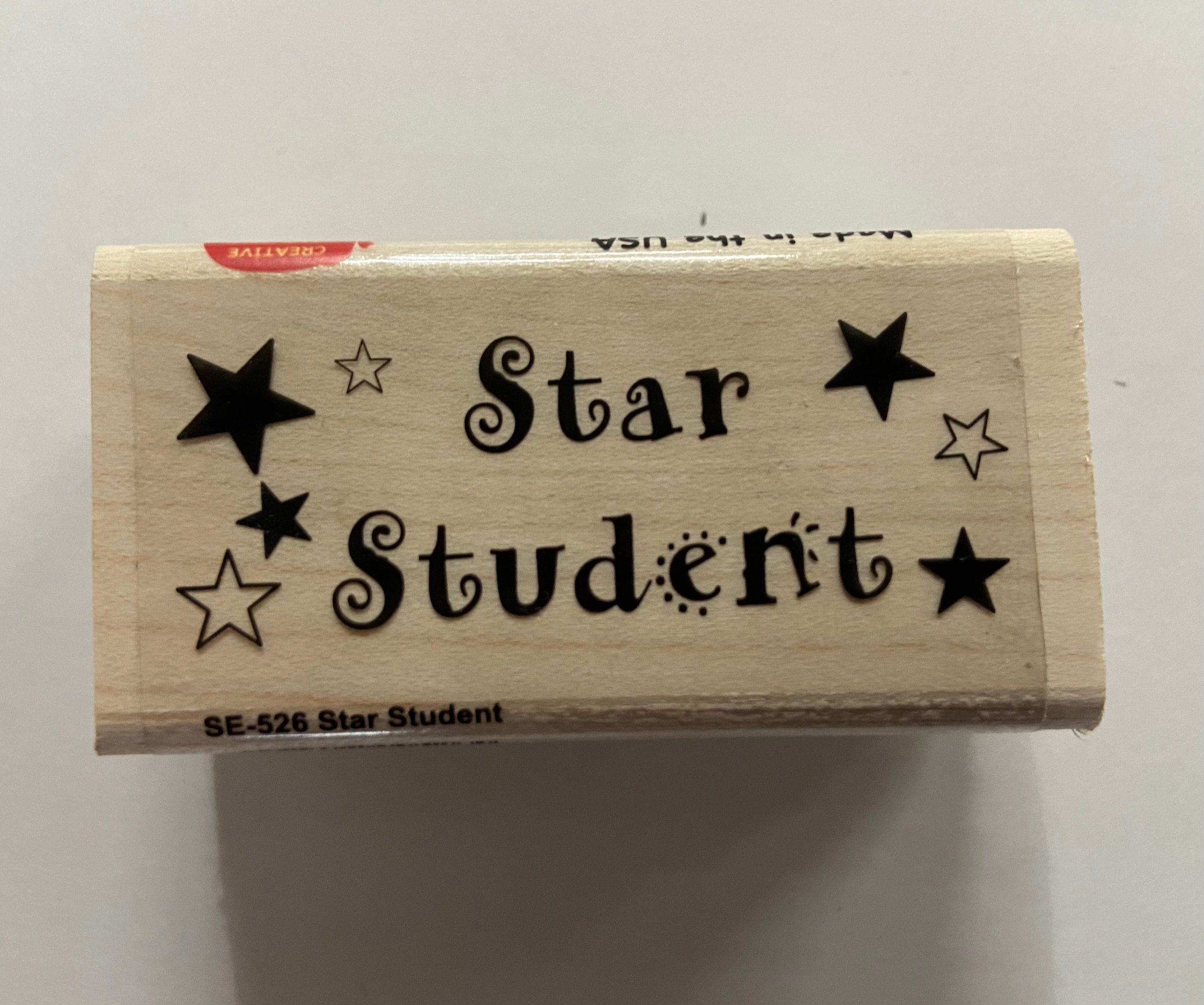 Rubber Stamp Encouragement Block Size 2 inch x 1 3/4 inch Suitable for Classroom and Home Positive Reinforcement