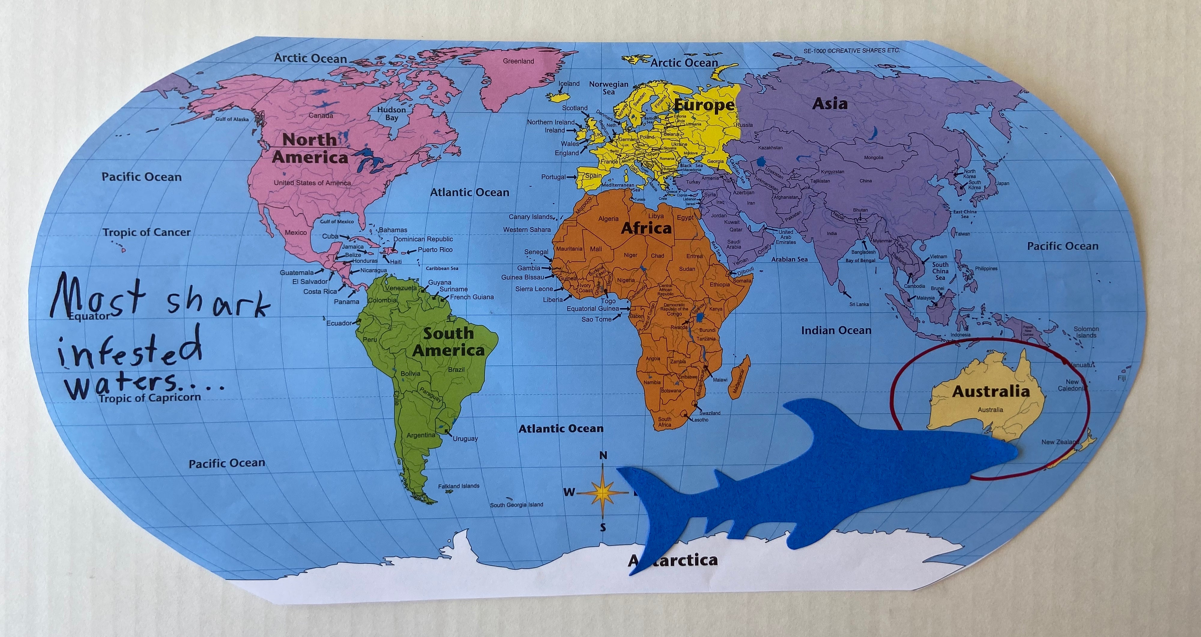 Notepad Practice Map Learning Tool 30 Sheets 9 x 16 Inches Acid Free Paper Multi Use