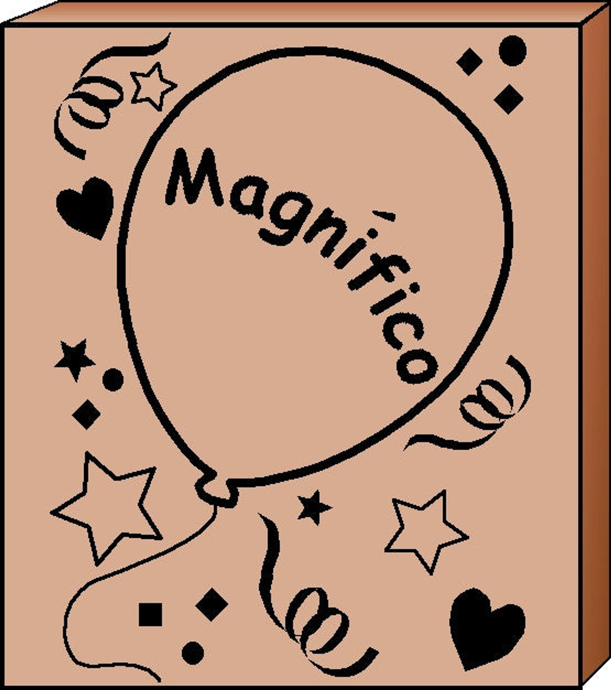 Stamp Encouragement Tool Rubber 2 inch x 1 3/4 inch Classroom Spanish Multicultural Positive Reinforcement Grading