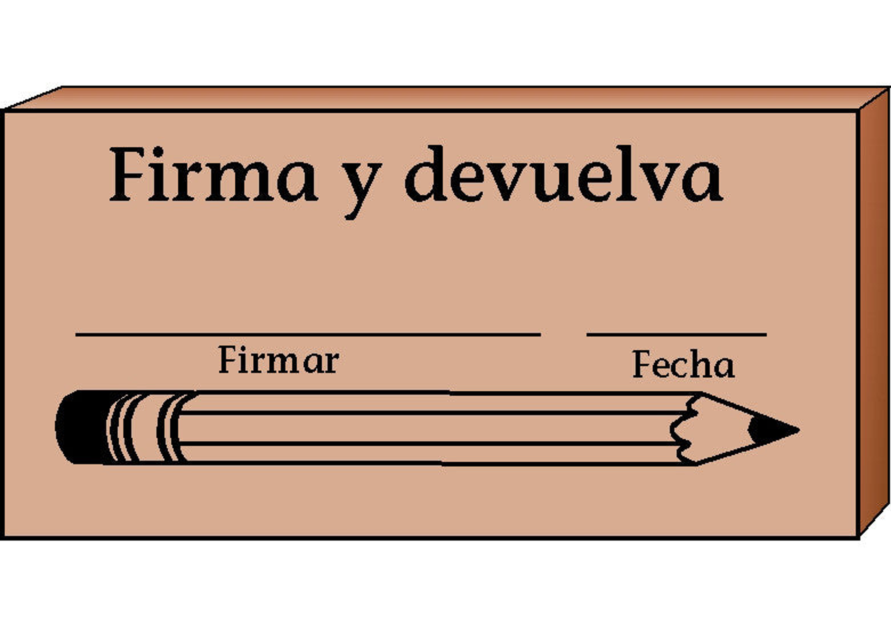 Rubber Stamp Sign & Return Spanish 2 x 1 3/4 inches Classroom Multicultural Encouragement Grading Papers Positive Reinforcement