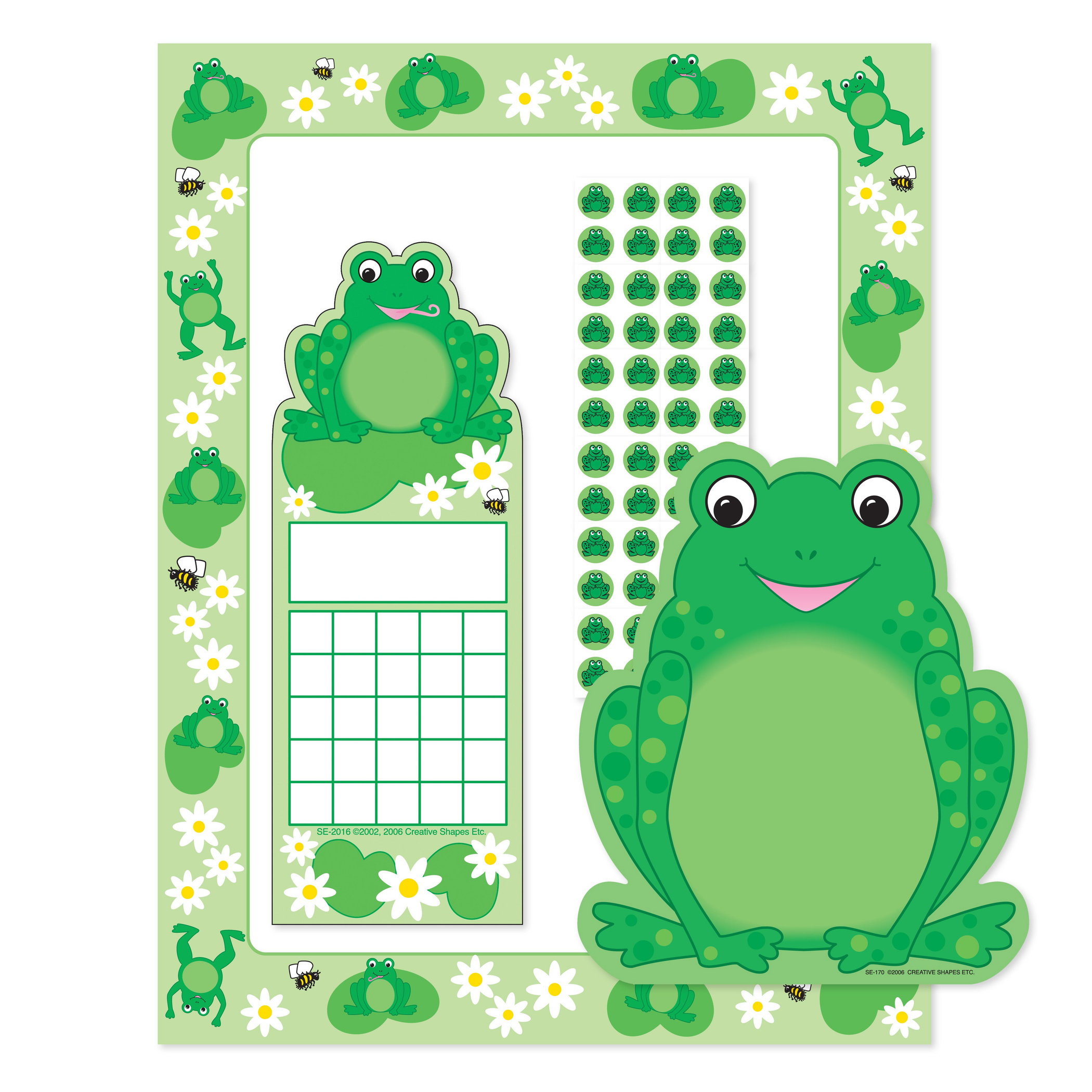 Set de Material de Oficina Notepad Grande 50 Hojas Papel Decorativo 30 Hojas Gráficas de Incentivo 24 Unidades Stickers 288 Unidades