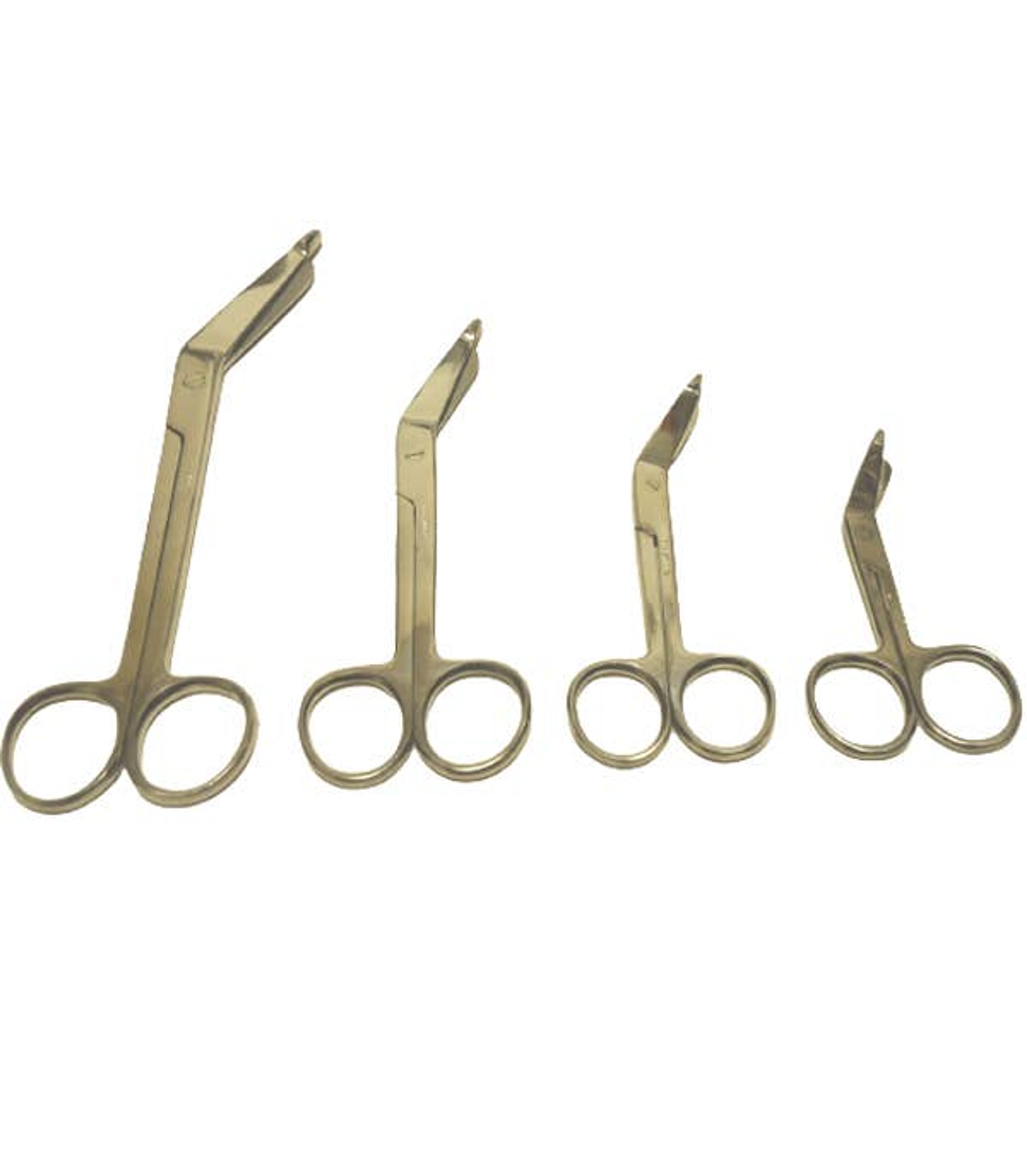 Bandage Scissors Surgical Stainless Steel Set 4 Pieces 3.5 Inch 4.5 Inch 5.5 Inch 7.5 Inch Dental Instruments