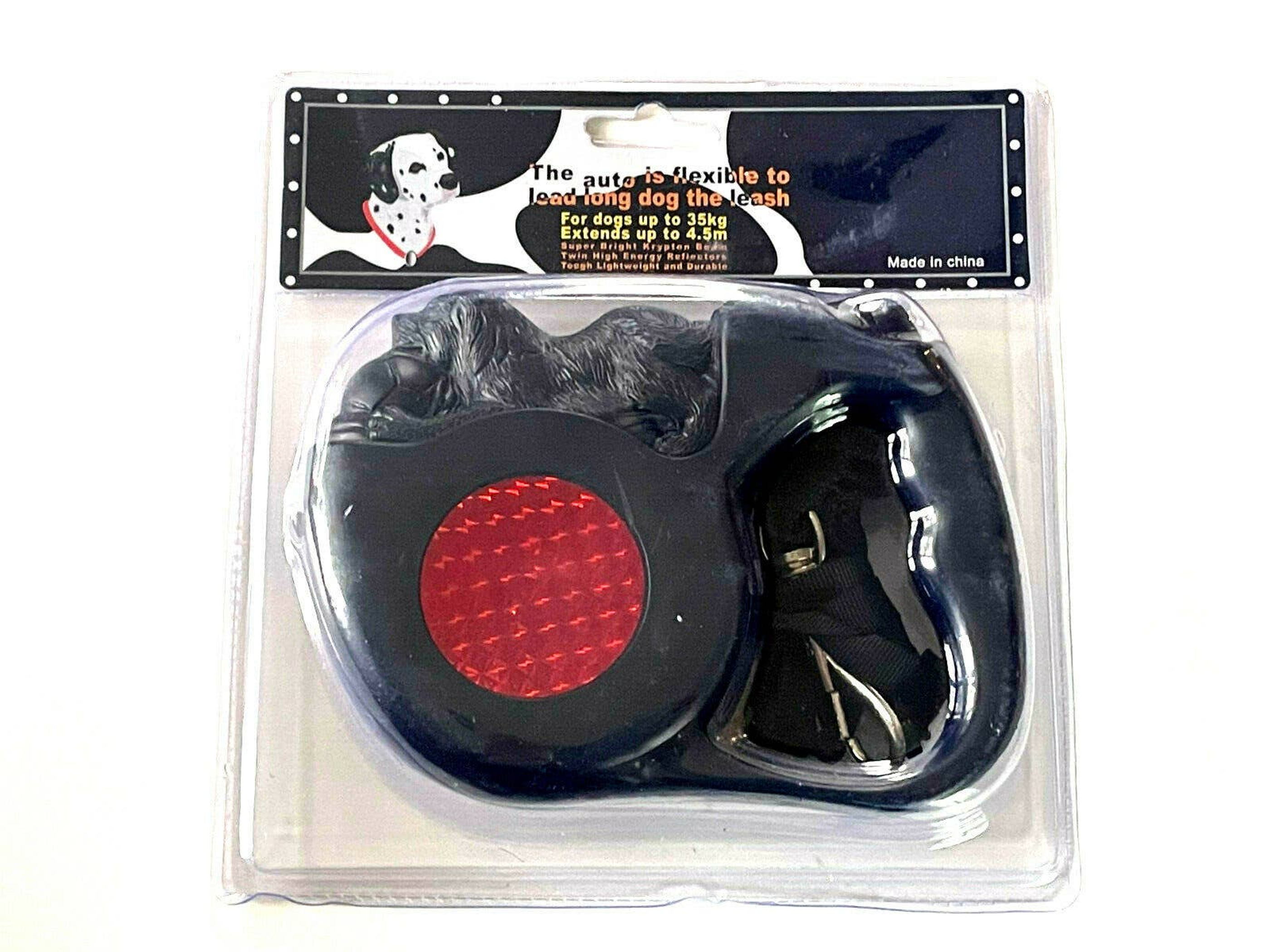 Reflective Retractable Pet Dog Leash Up to 4.5m Long 35kg 77lbs Krypton Beam Strong Image 1