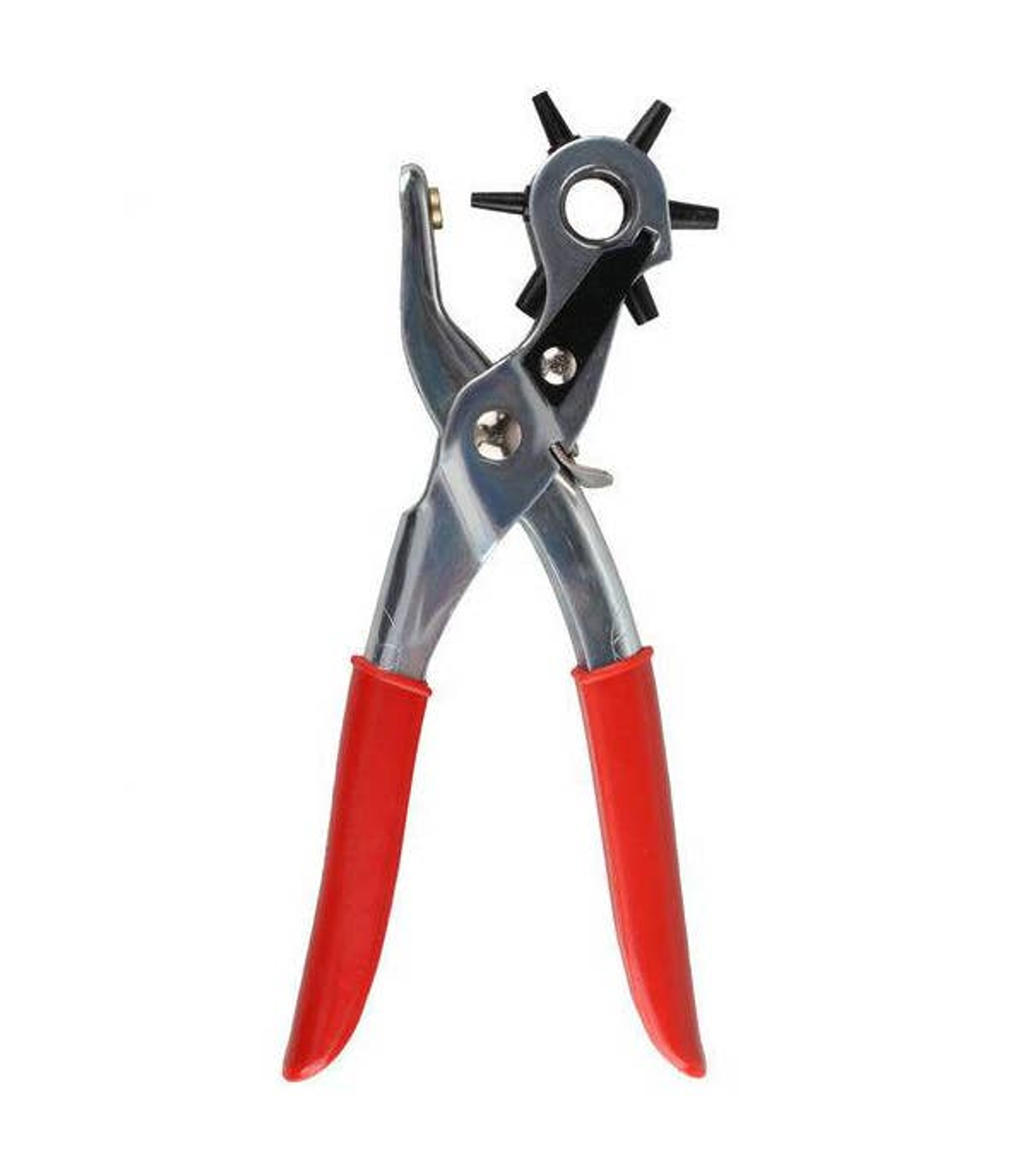 Leather Hole Puncher Heavy Duty Hand Pliers Comfortable Design Anti-Slip Grip Heat Treated Steel Construction Multiple Punch Sizes 2mm to 4.5mm