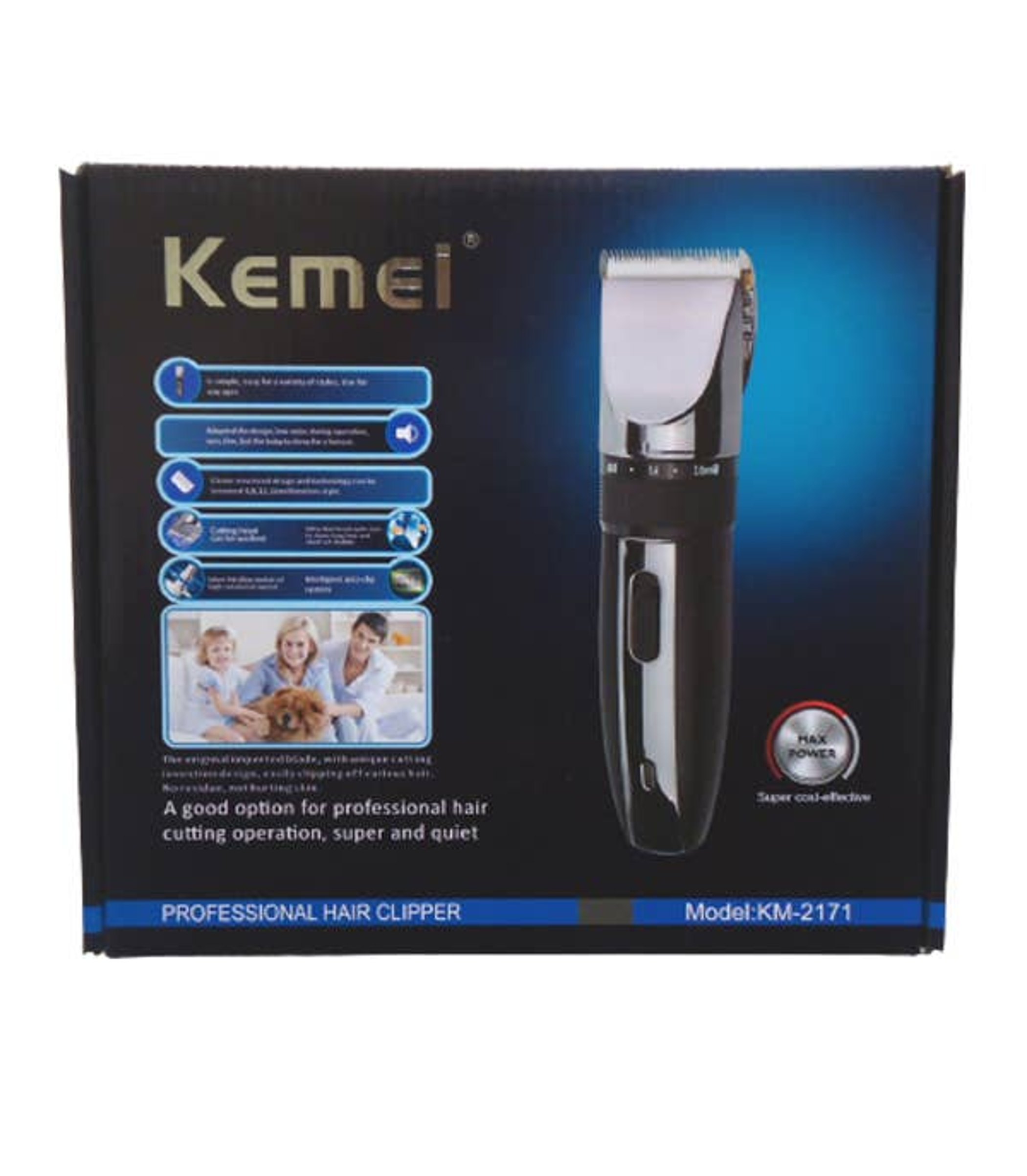 Professional Dog Pet Grooming Hair Trimming Cutting Clippers Rechargeable Excellent Kemei Brand Image 1