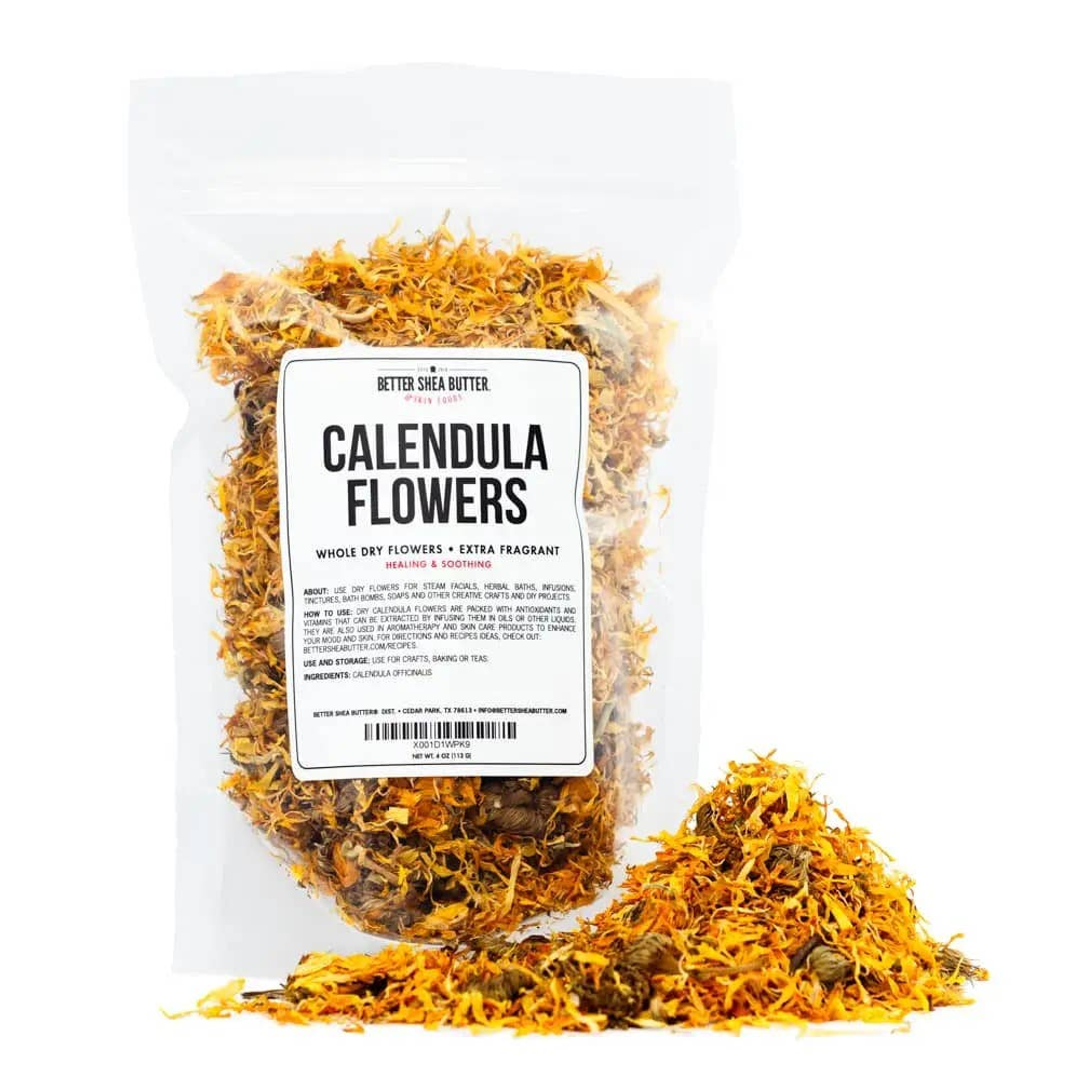Dried Flower Calendula Flowers for Skin Care Soothe and Repair Skin Orange and Yellow Natural Earthy Smell 100 Grams