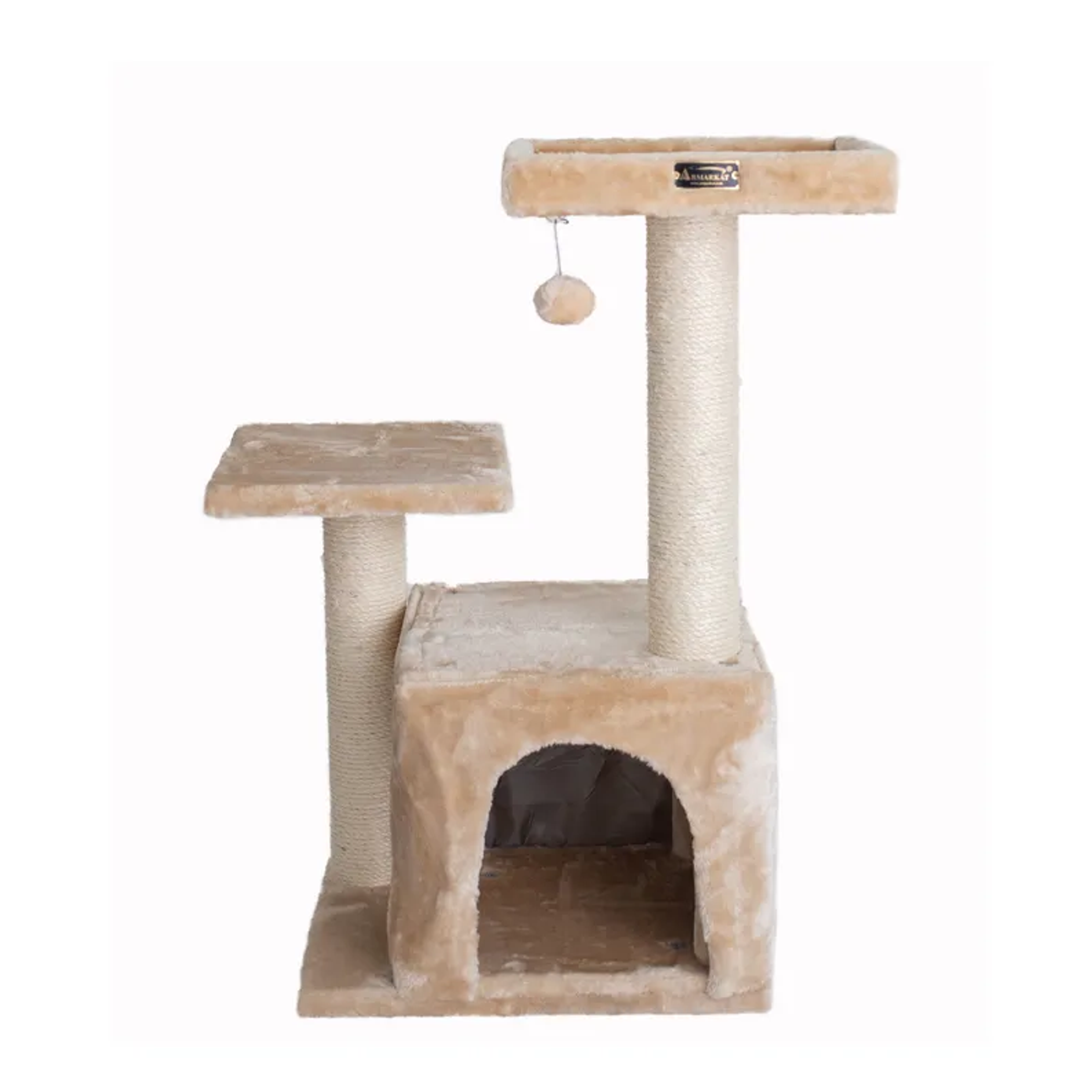 Armarkat Real Wood Classic Cat Tree A3207, 32-Inch Beige Image 1