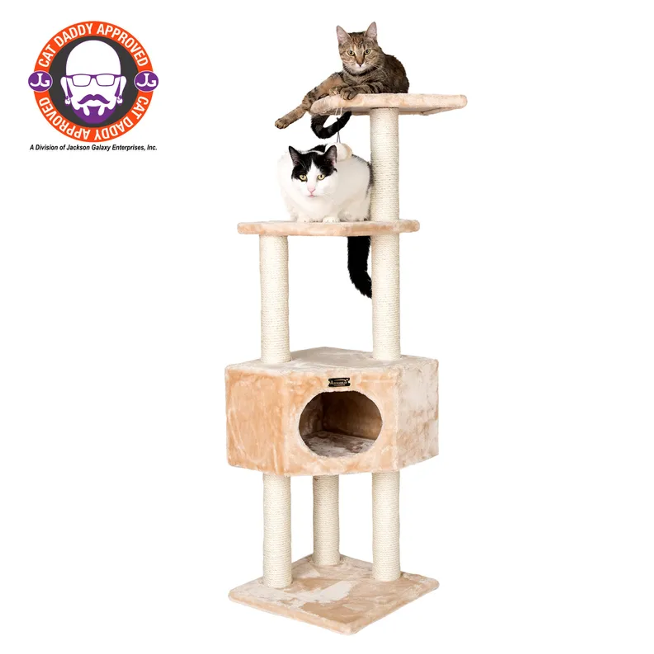 Real Wood 3 Tier Cat Tree, Armarkat Scratch furniture A5201 Image 1