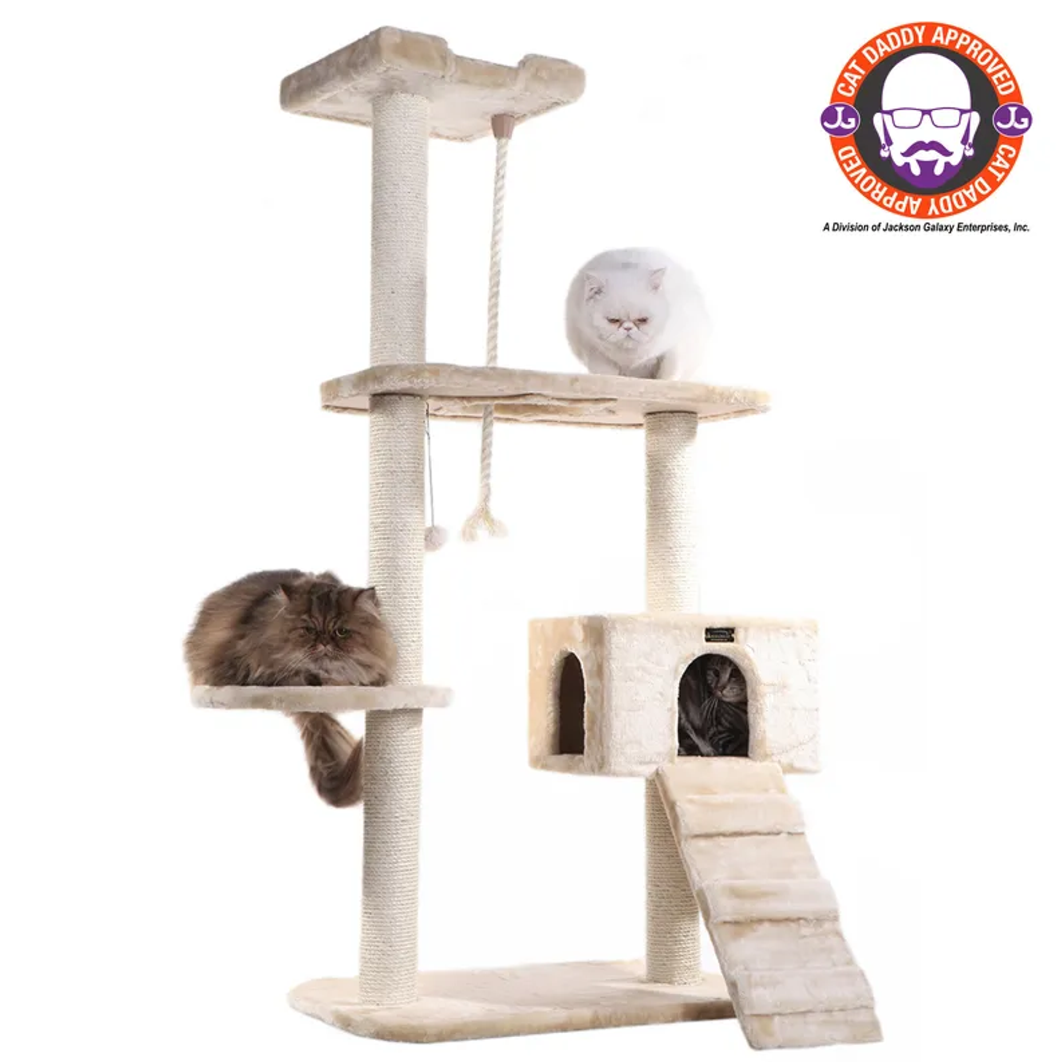 Armarkat Natural Sisal Scratching Cat Tree 58 Height BGE Image 1