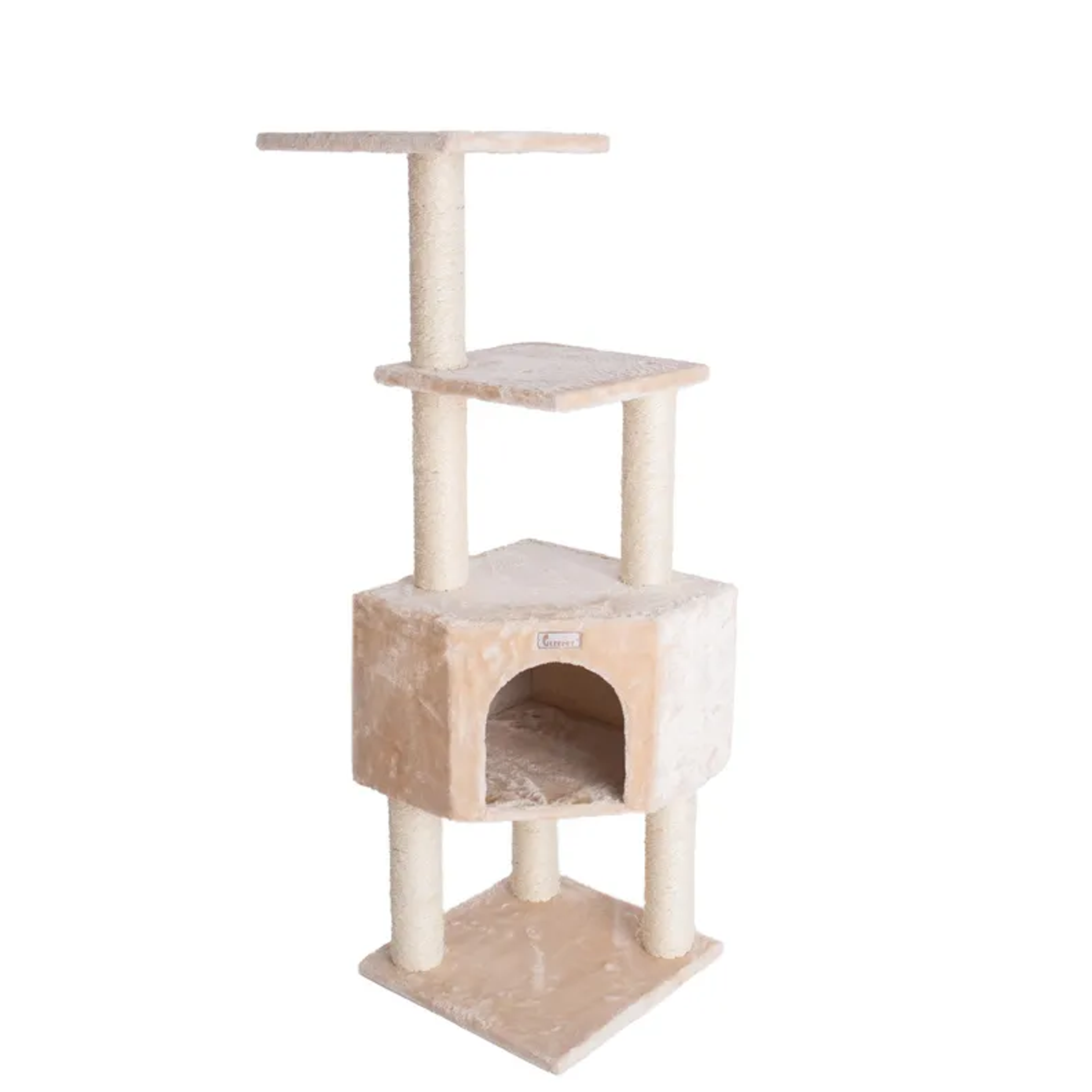 GleePet 48-Inch Cat Tree Real Wood Cat Perches Bge Image 1