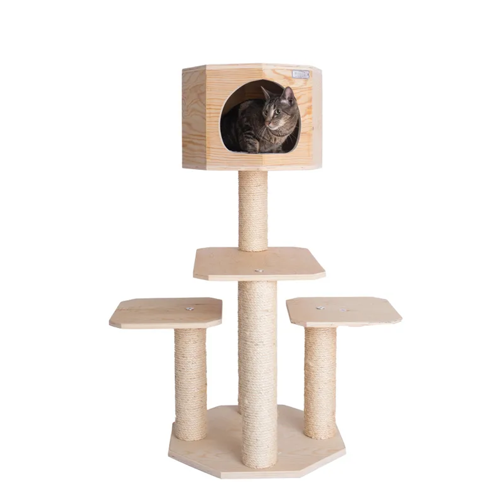 Armarkat Premium  Scots Pine, Solid Wood Cat Tree 46